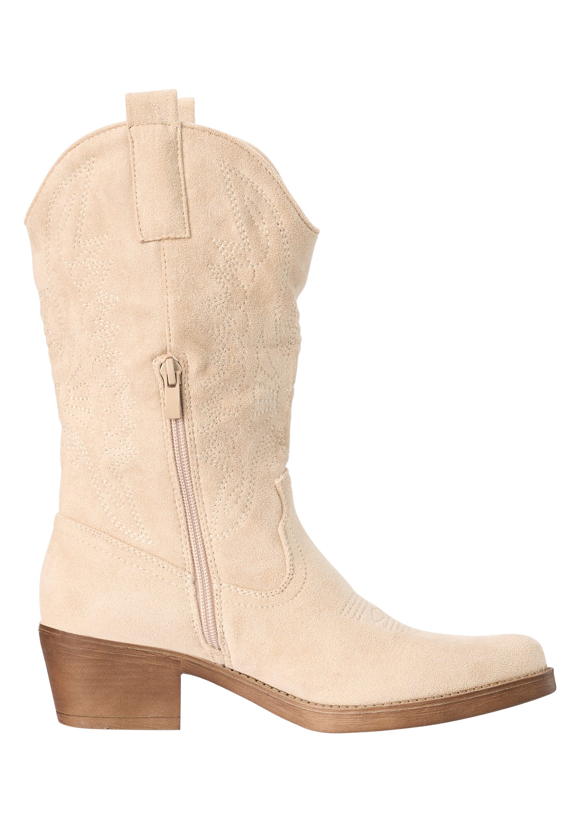 Salinyang Cowboy Boots Damen mit Stickerei & Blockabsatz Western Stiefel Cowboystiefel