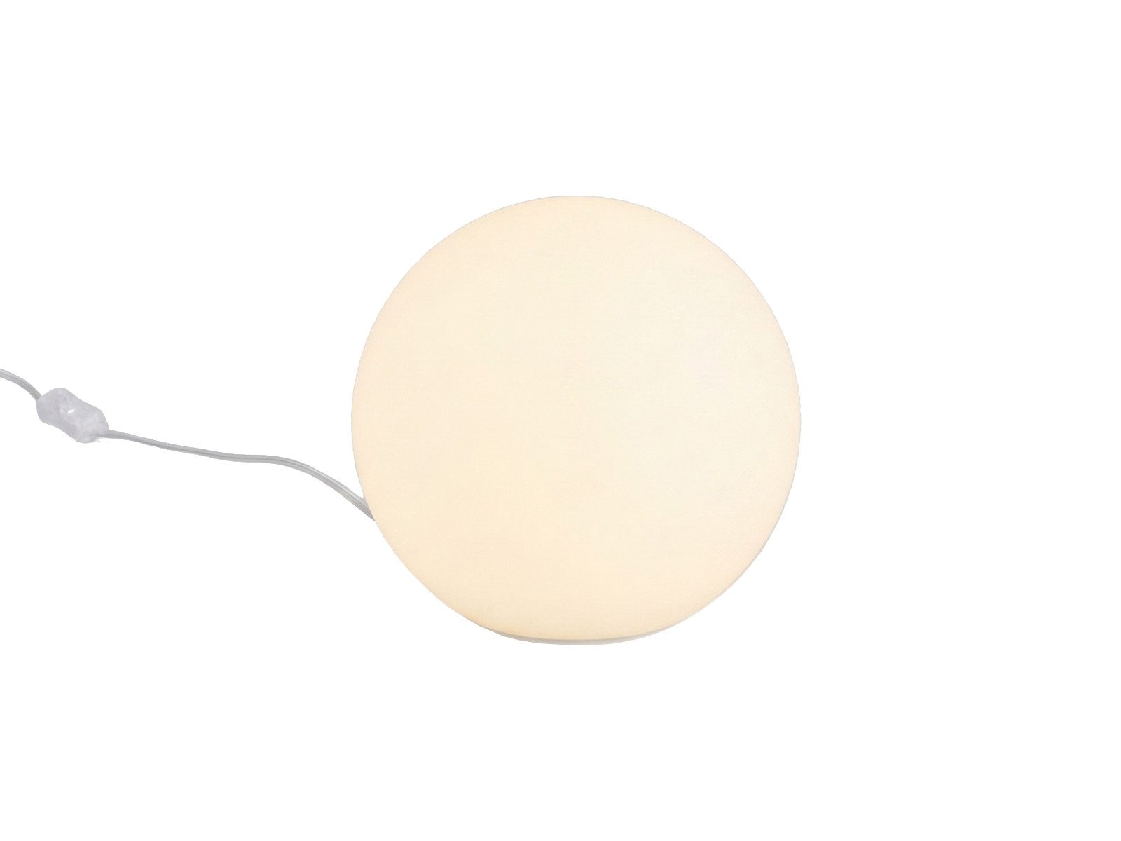 Reality Leuchten LED Tischleuchte Kugel-Lampe Ø 20cm inkl. E27 LED, dimmbar, LED wechselbar, warmweiß, kleine Glaskugel Nacht-Tischlampe, Lampenschirm Opal-Glas