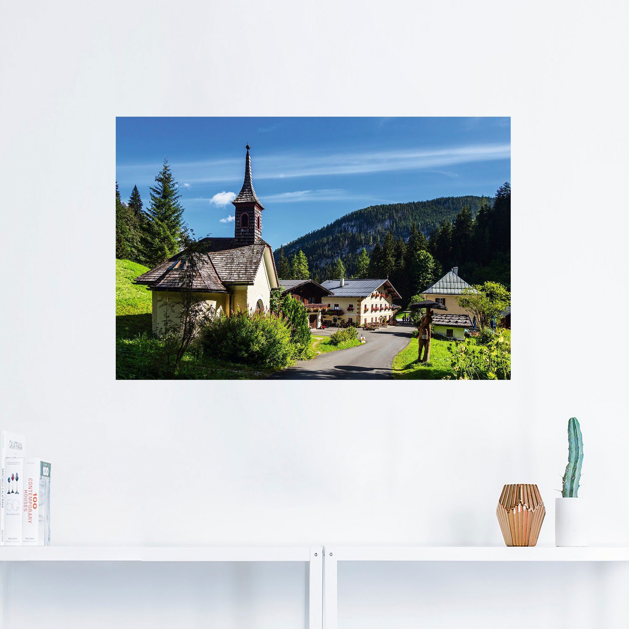 Berchtesgadener Artland Leinwandbild, Gebäude St), versch. in Größen Poster oder (1 Hirschbichl Land, im Alubild, Wandbild als Wandaufkleber