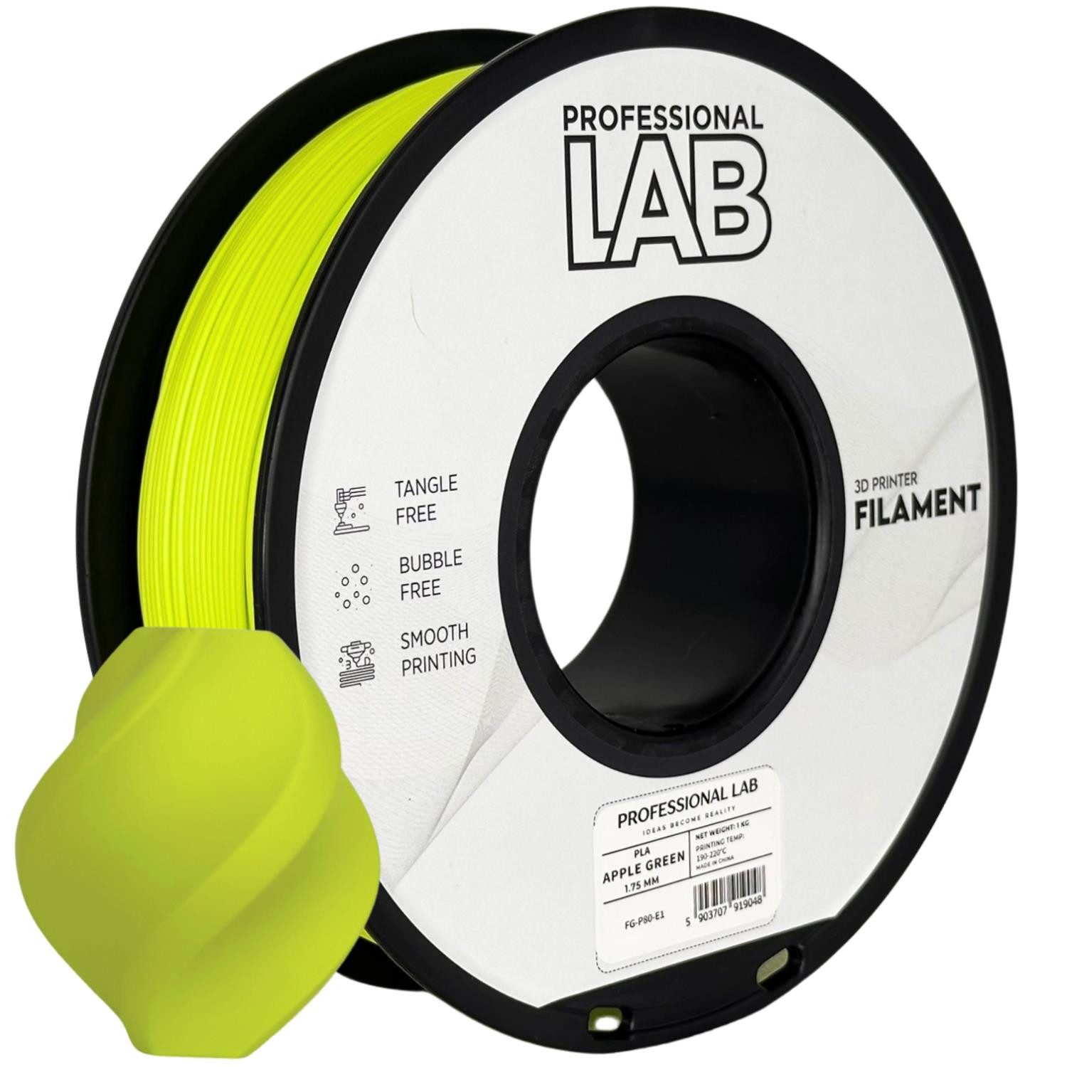 Prof. Lab Filament PLA Filament 1.75mm, 1kg für 3D Drucker Made in Europe