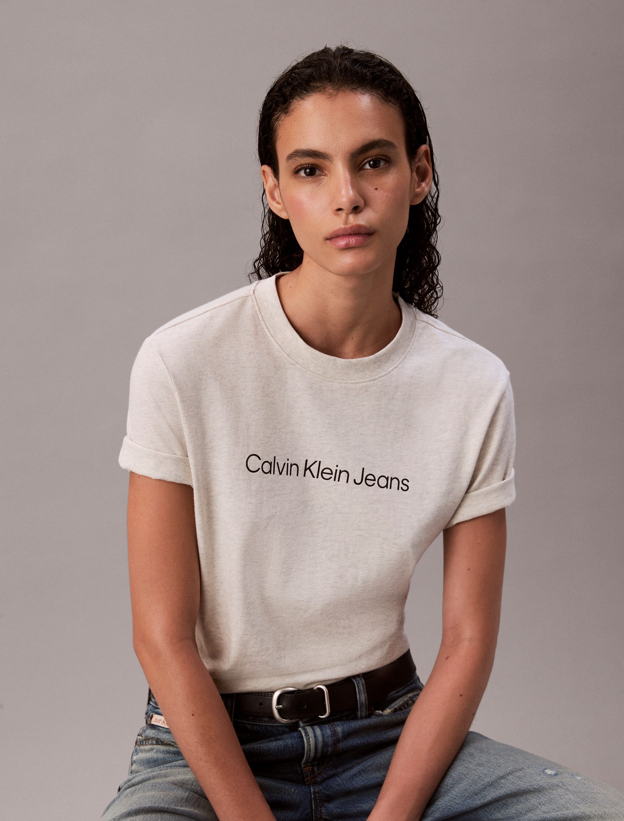 Calvin Klein Jeans T-Shirt mit Logoschriftzug günstig online kaufen
