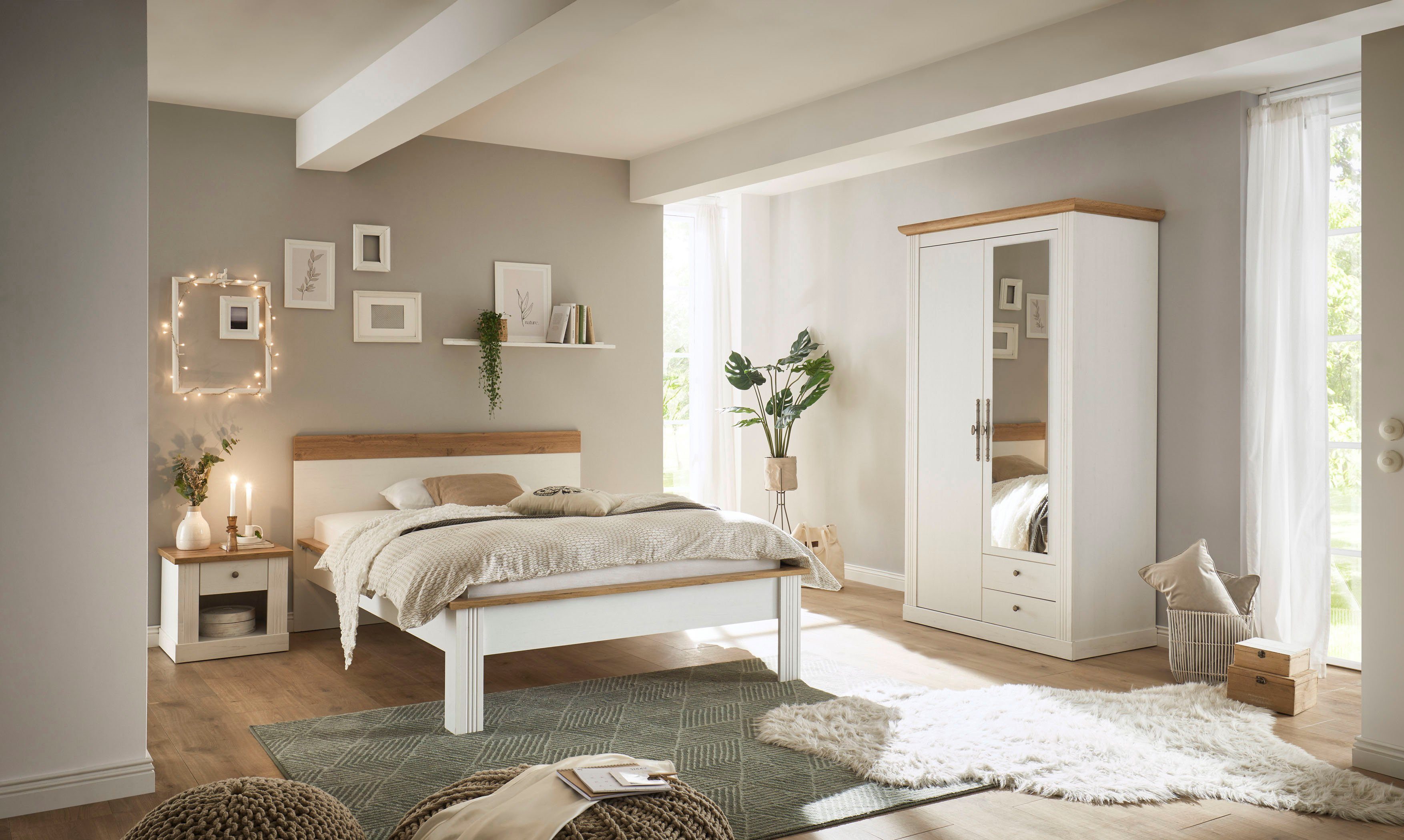 Home affaire Schlafzimmer-Set "Westminster" beinhaltet 1 Bett, Kleiderschra günstig online kaufen