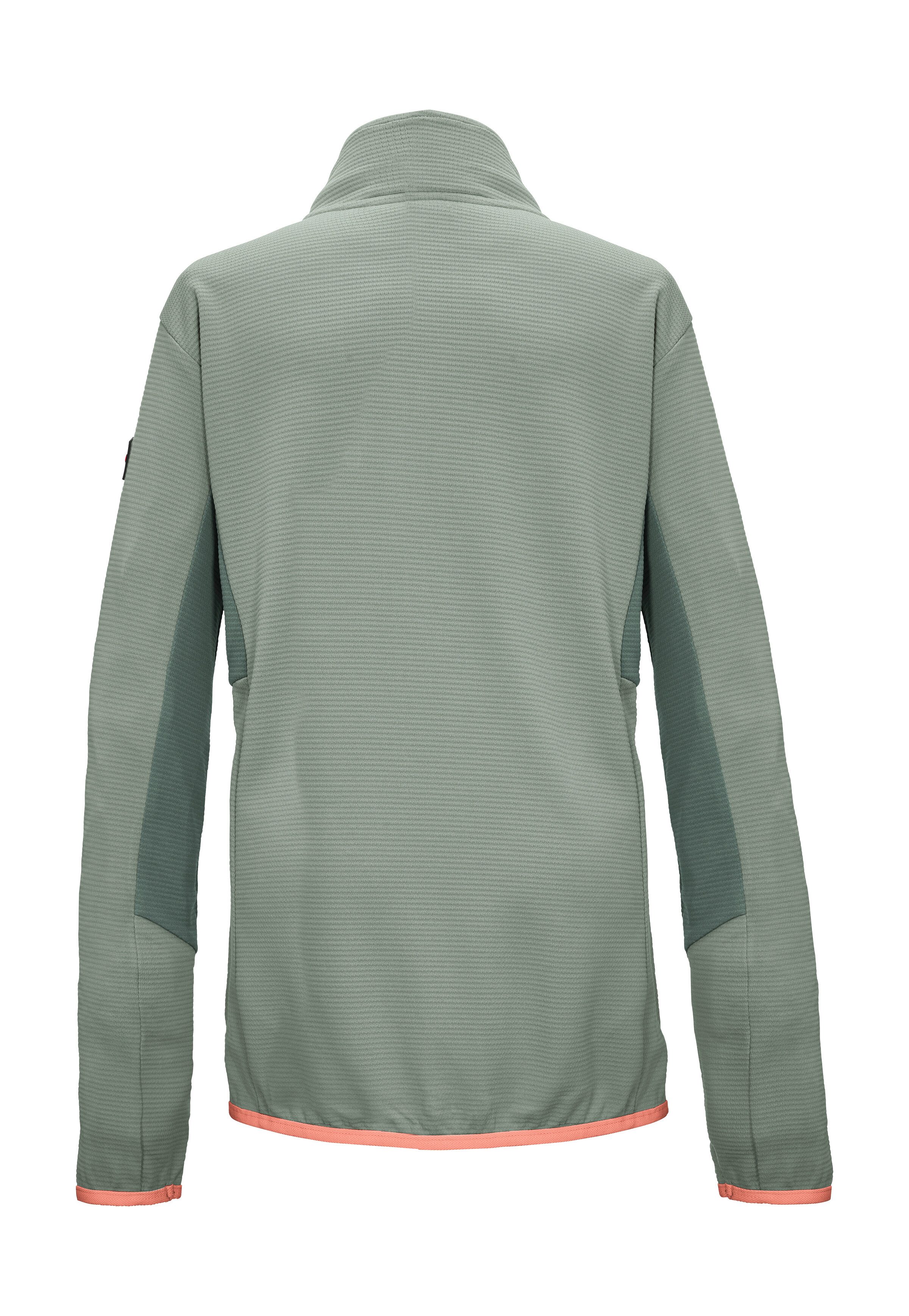 Killtec Strickjacke KOS 140 BYS FLX JCKT Colourblock-Design, 2-Wege-Stretch, Kinnschutz, vielseitig einsetzbar