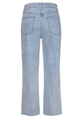 LASCANA 7/8-Jeans mit leicht ausgefransten Beinabschlüssen, Culotte mit Stretchanteil