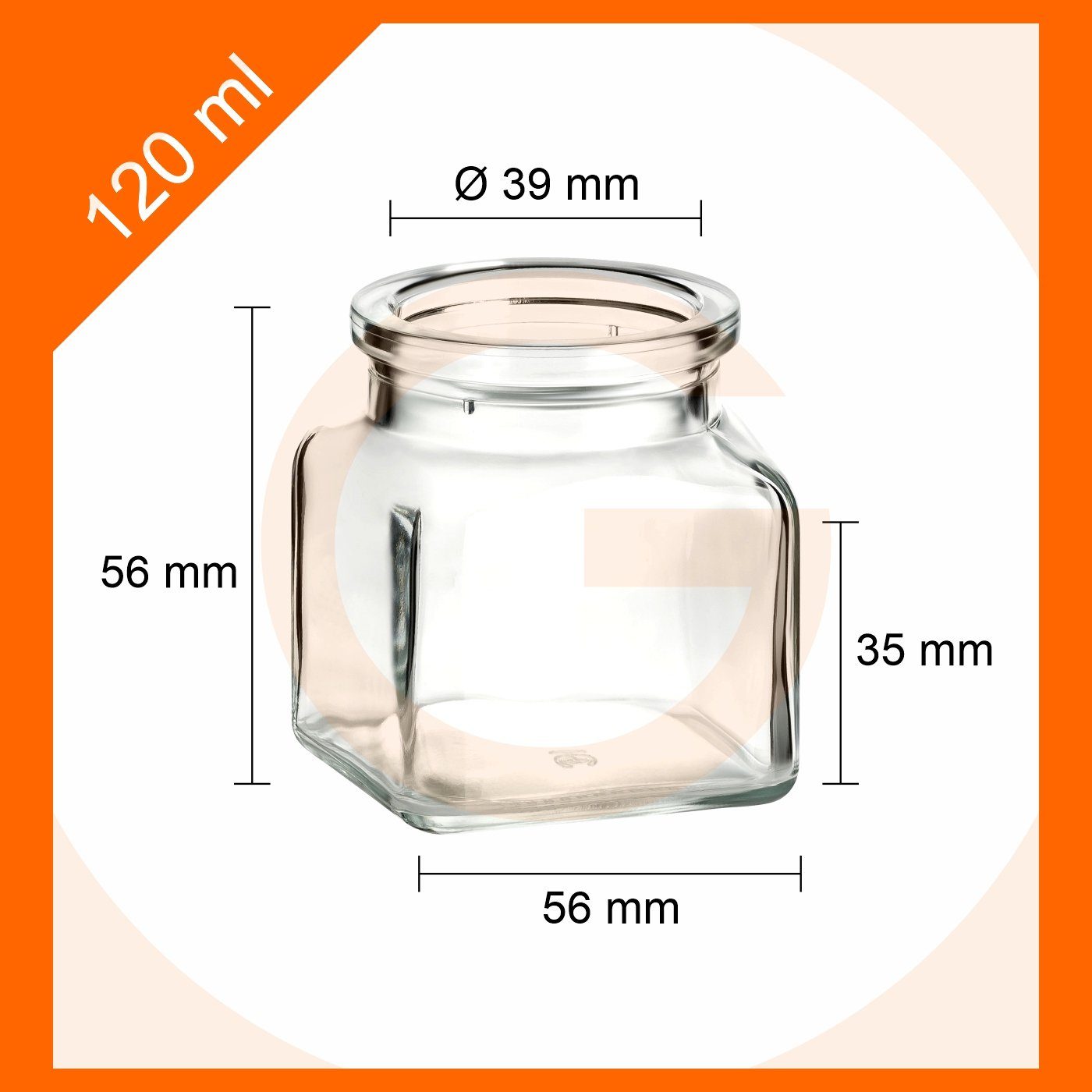 eckig 120 ml - (12-tlg) gouveo Gewürzgläser Glaskorken Glasstopfen, mit Vorratsglas Gläser mit