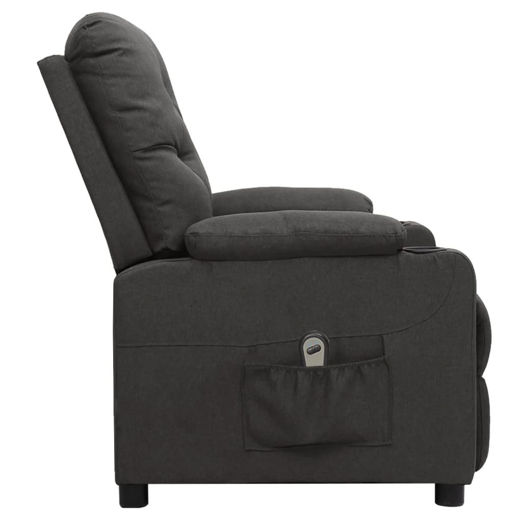 vidaXL Sessel Relaxsessel Elektrisch Dunkelgrau Stoff (1-St)