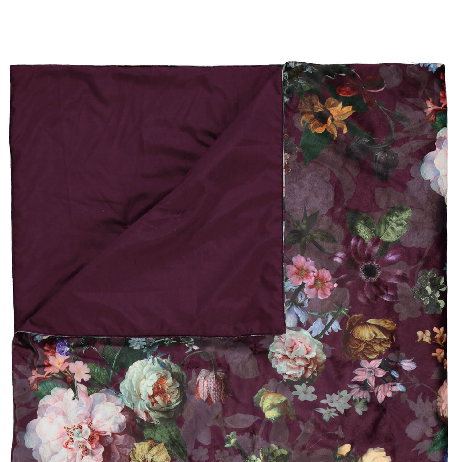 Wohndecke Wohndecke Fleur Burgundy 135x170 cm, günstig online kaufen