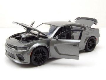 JADA Modellauto Dodge Charger SRT Hellcat 2021 grau metallic Fast & Furious Modellauto, Maßstab 1:24