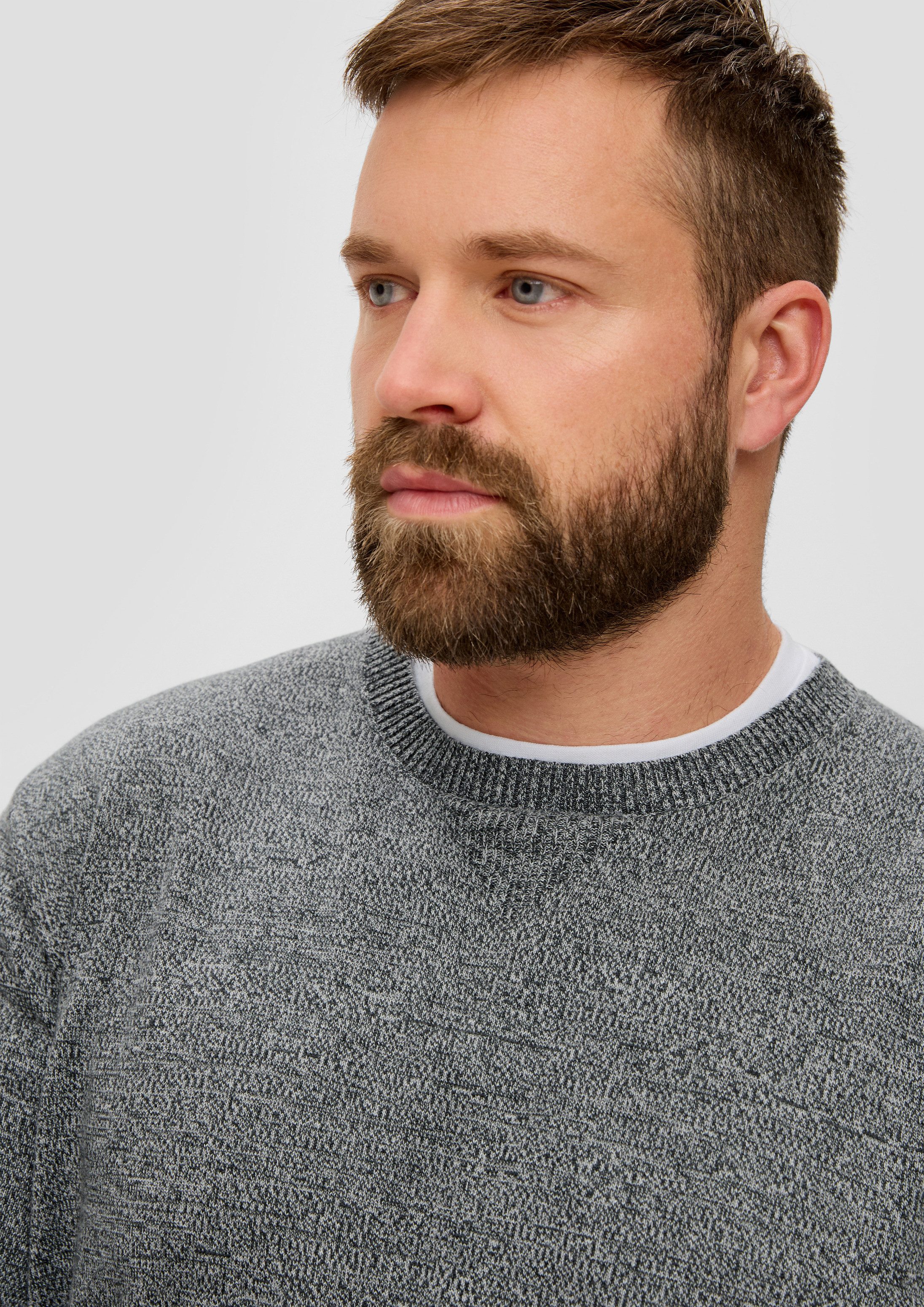 s.Oliver Longpullover Strickpullover Strickpullover aus Effektgarn
