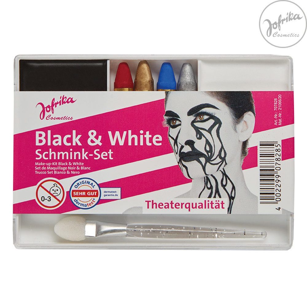 jofrika Schmink-Set Jofrika Karneval Schmink-Set 'Black & White' 70782