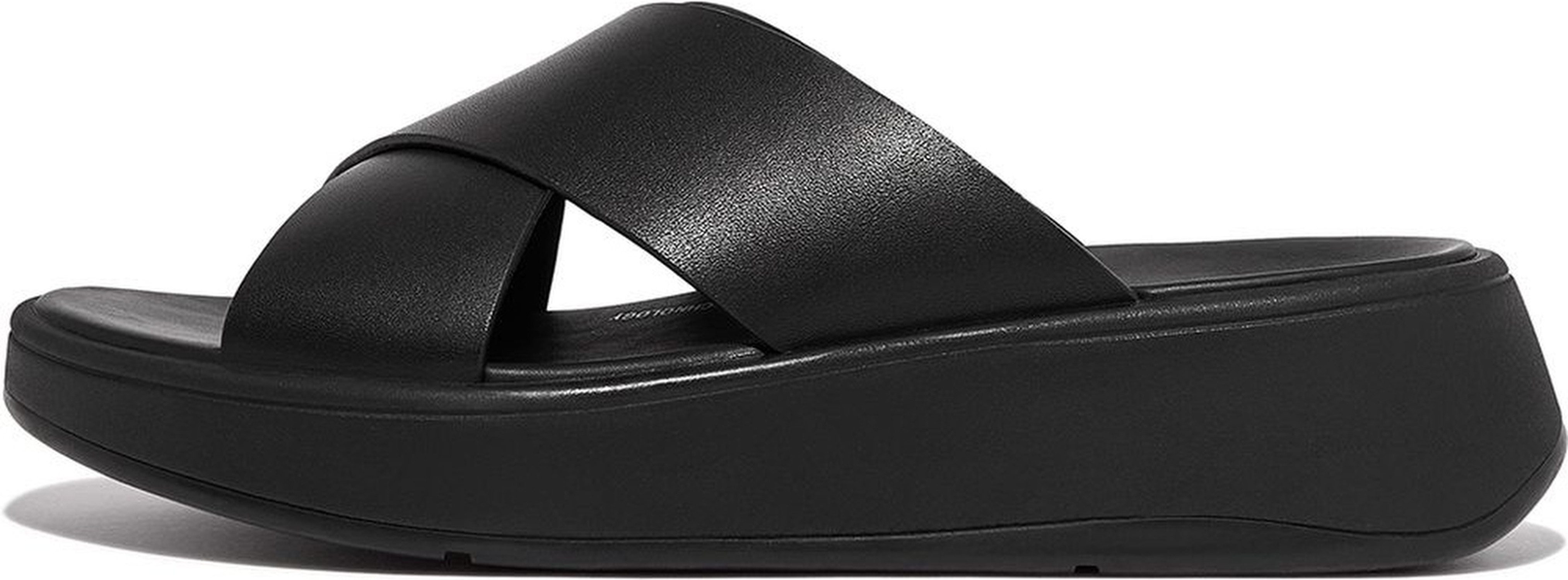 Fitflop F-Mode Leather Flatform Cross Slides Sandale – Bild 2 von 5