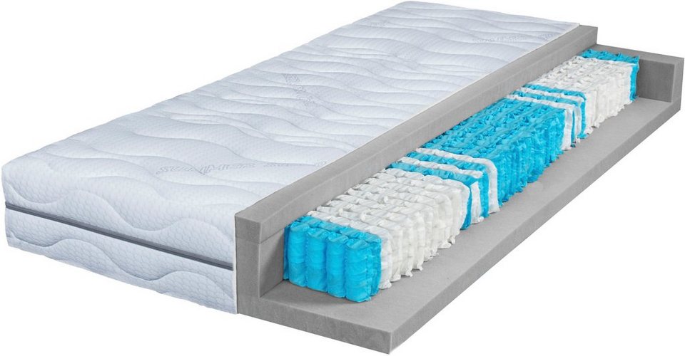 Taschenfederkernmatratze »Seasonsleep TFK 1000«, Breckle, 25 cm hoch, 1000 Federn, 7-Zonen EvoX Komfortschaum, angenehmes Schlafklima, Winter- und…