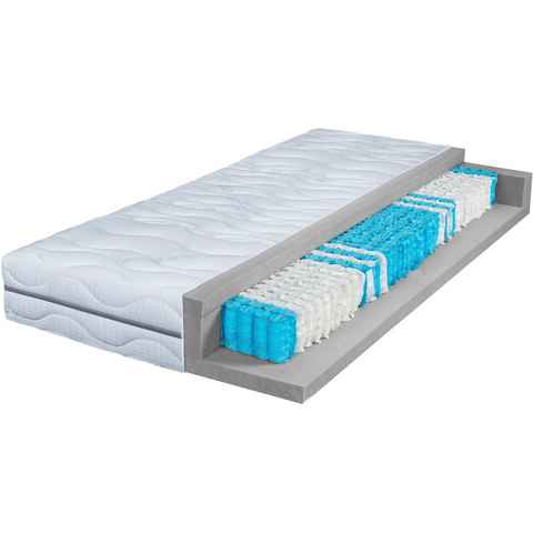 Taschenfederkernmatratze Seasonsleep TFK 1000, Breckle Northeim, 25 cm hoch, Matratze in 90x200, 140x200 cm und weiteren Größen, Wendematratze