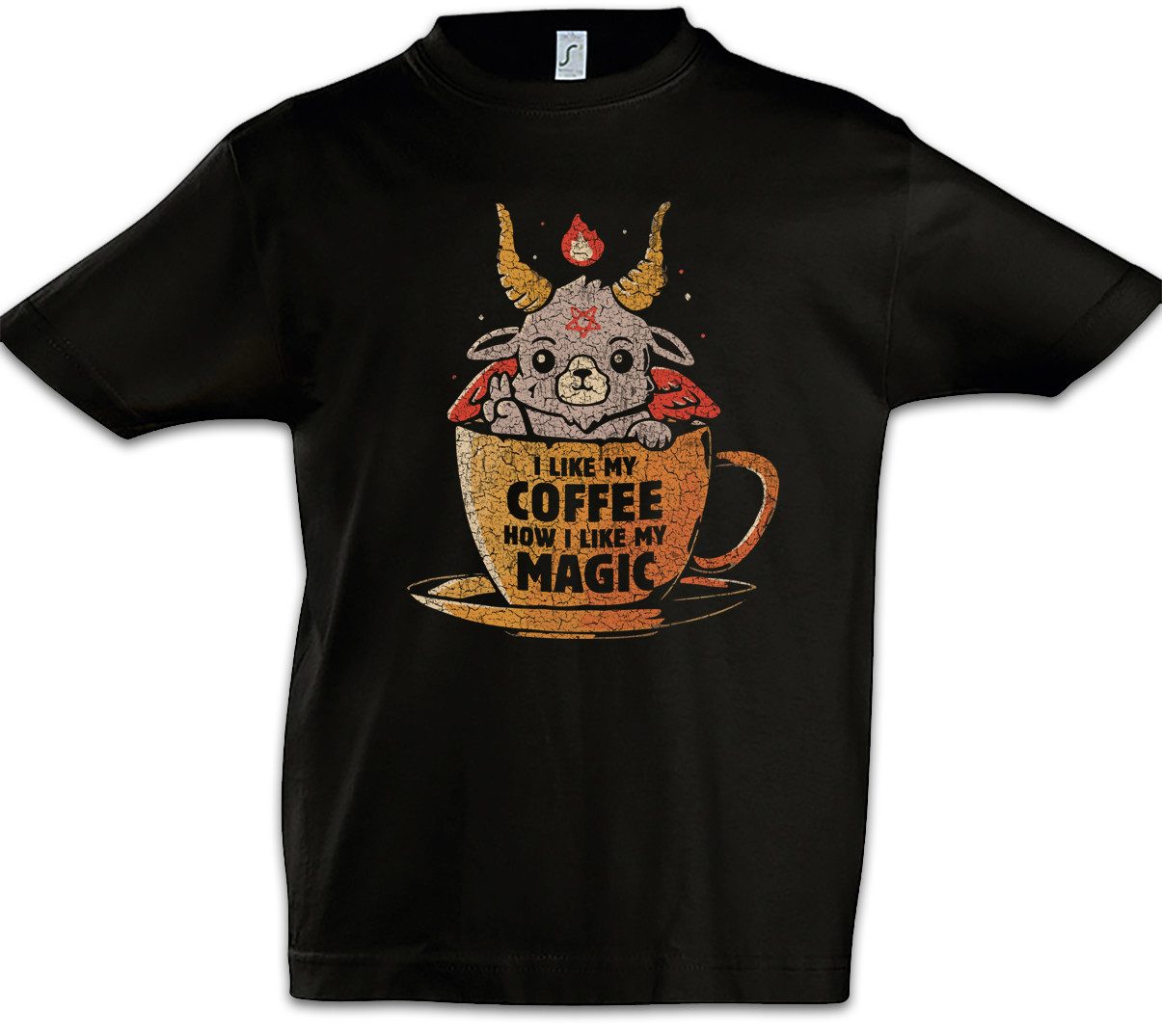 Print-Shirt Magic Coffee Kinder T-Shirt Fun Geek Nerd Science Scientist Kaffee
