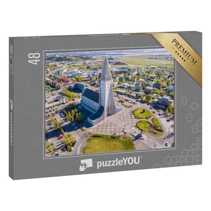 puzzleYOU Puzzle Kirche von Rekjavik Hauptstadt von Island 48 Puzzleteile puzzleYOU-Kollektionen Reykjavik