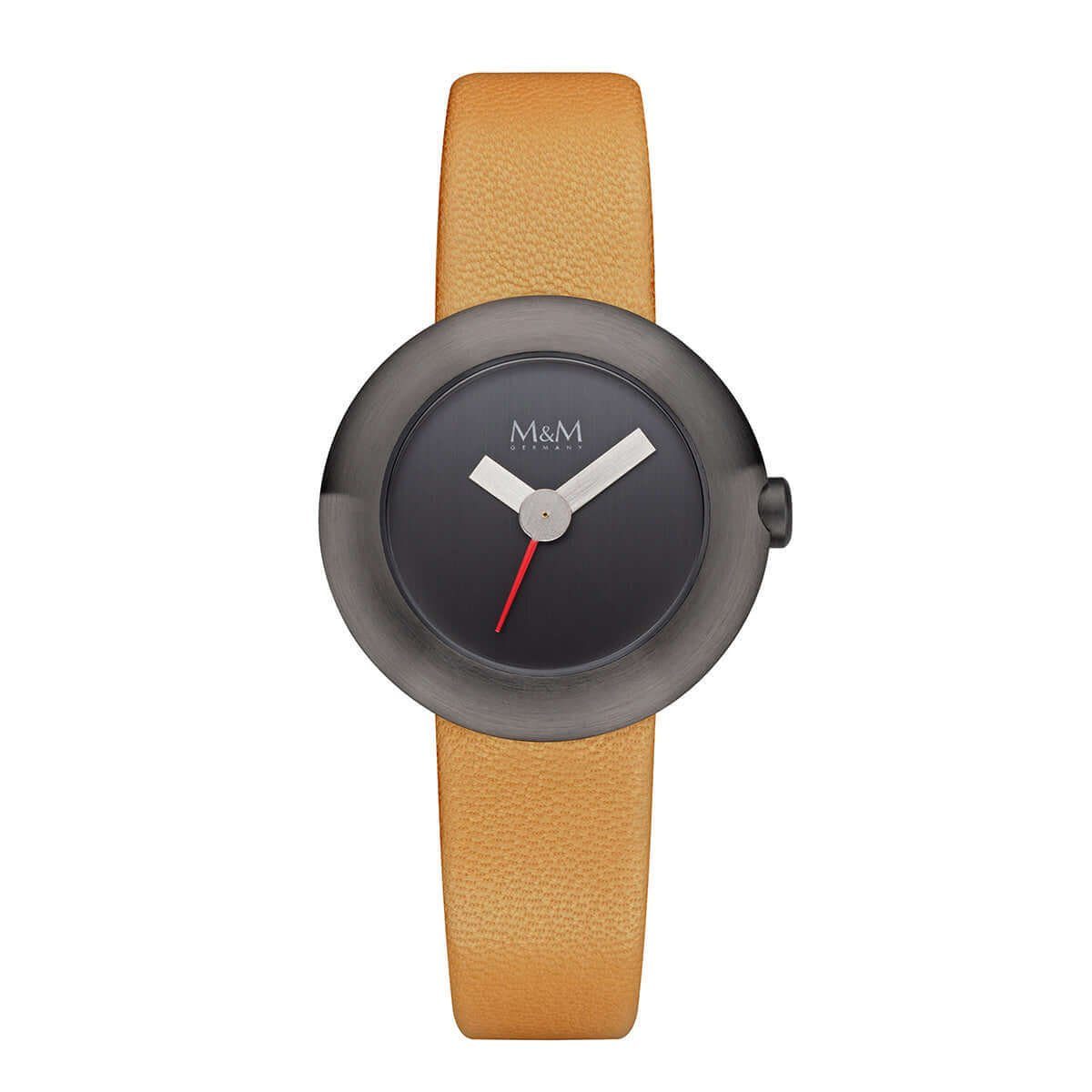 M&M Quarzuhr Armbanduhr Damen Leder Basic-M (1-tlg), Analoguhr rund mit Lederarmband, Designer Uhr, deutsche Manufaktur, inkl. edles Etui mehr