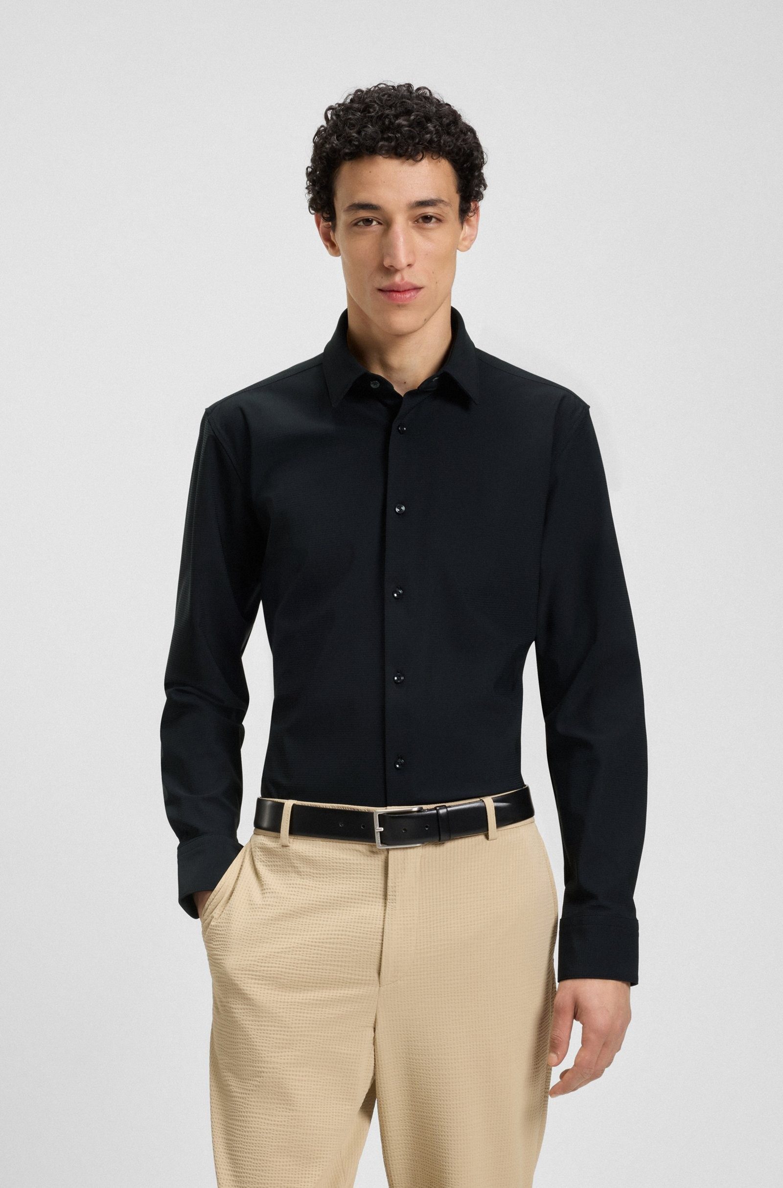 BOSS Langarmhemd P-HANK-kent-C1-222 (1-tlg) günstig online kaufen