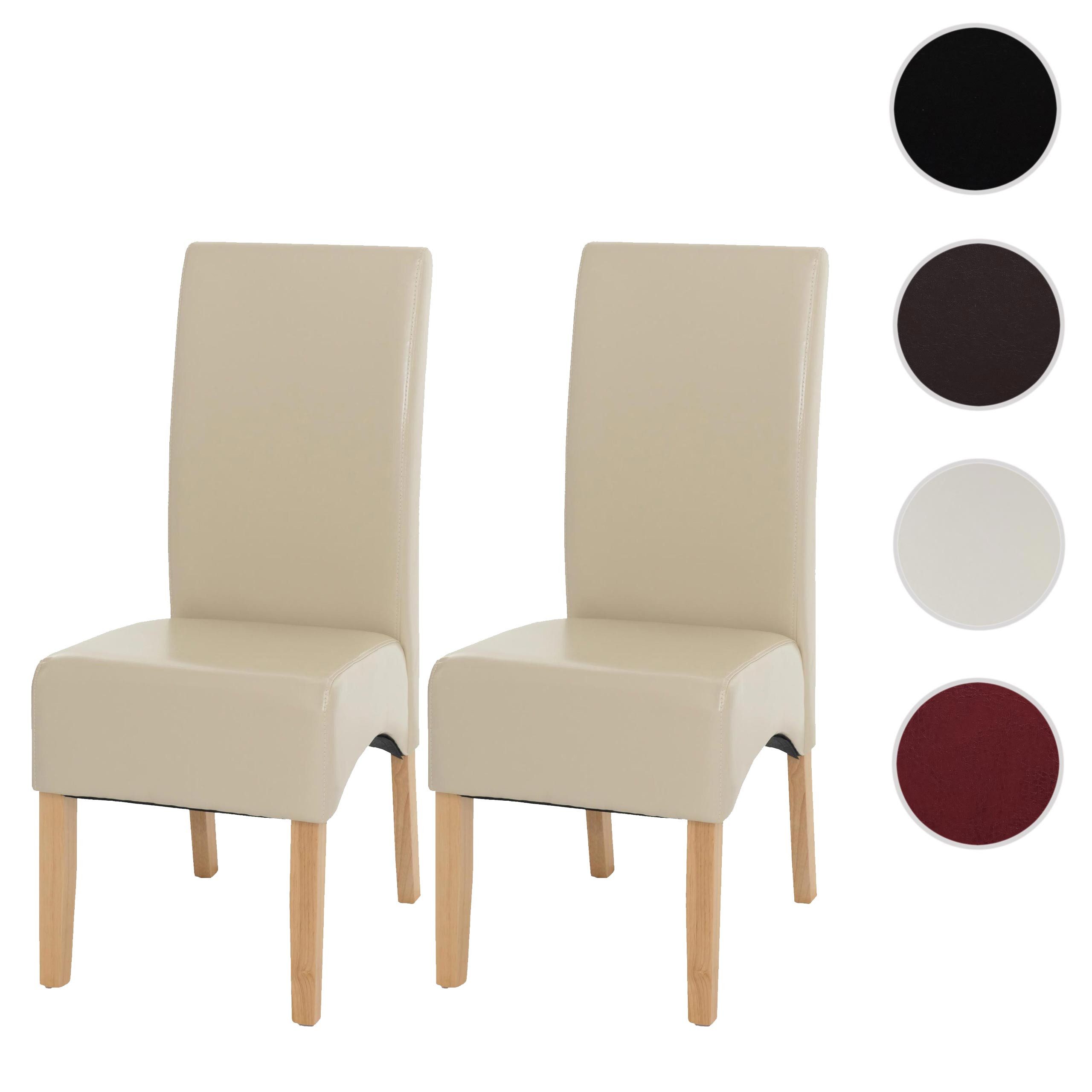 MCW Esszimmerstuhl Crotone 2er-Set Creme Helle Beine günstig online kaufen