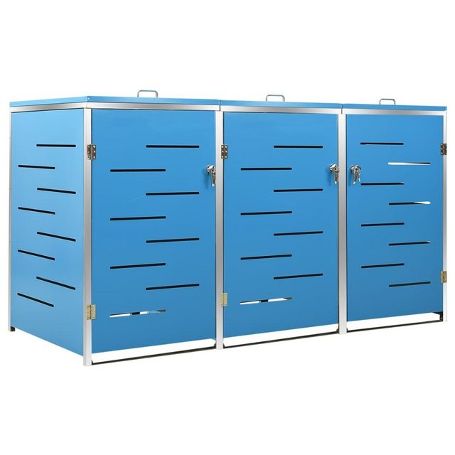 vidaXL Mülltonnenbox “Mülltonnenbox für 3 Tonnen 207×77,5×115 cm Edelstahl”