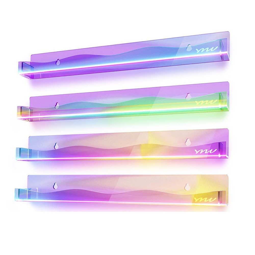 FELIXLEO Bücherregal Wandregal aus Acryl in Regenbogenfarben 15 Zoll günstig online kaufen