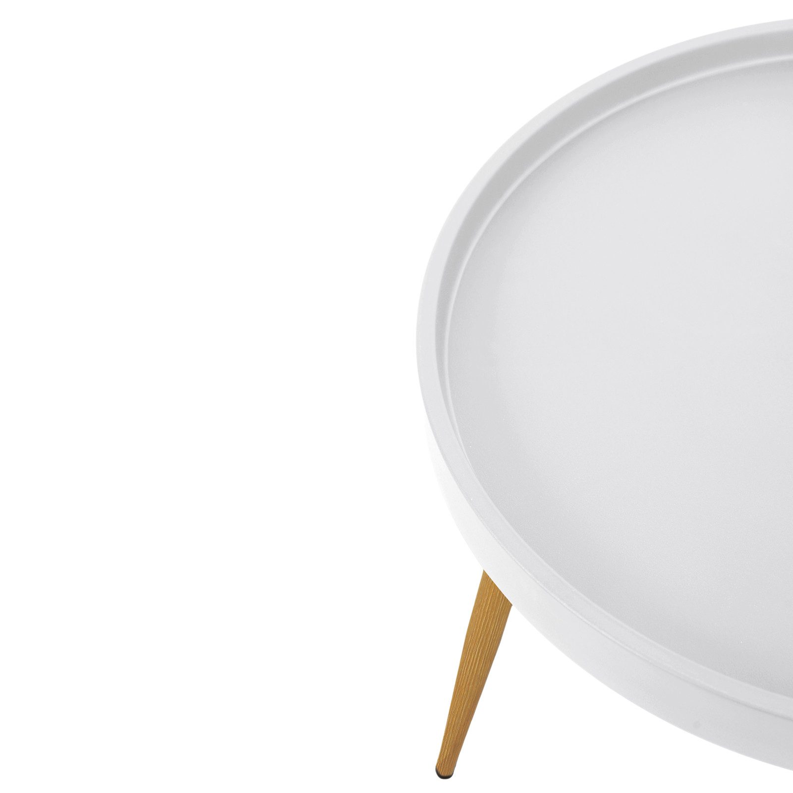 SVITA Sitzgruppe PHILLY, (3tlg. Set), aus 2 Stühlen und 1 Tisch, platzsparend, wetterfest, Weiß/Holzoptik