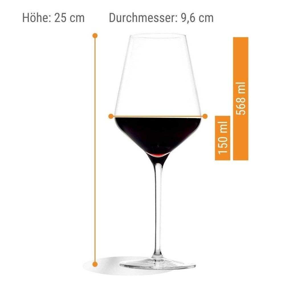 Stölzle Weinglas Stölzle Lausitz Quatrophil Weißweinkelch/Rotweinkelch Set 12 tlg., Kristallglas