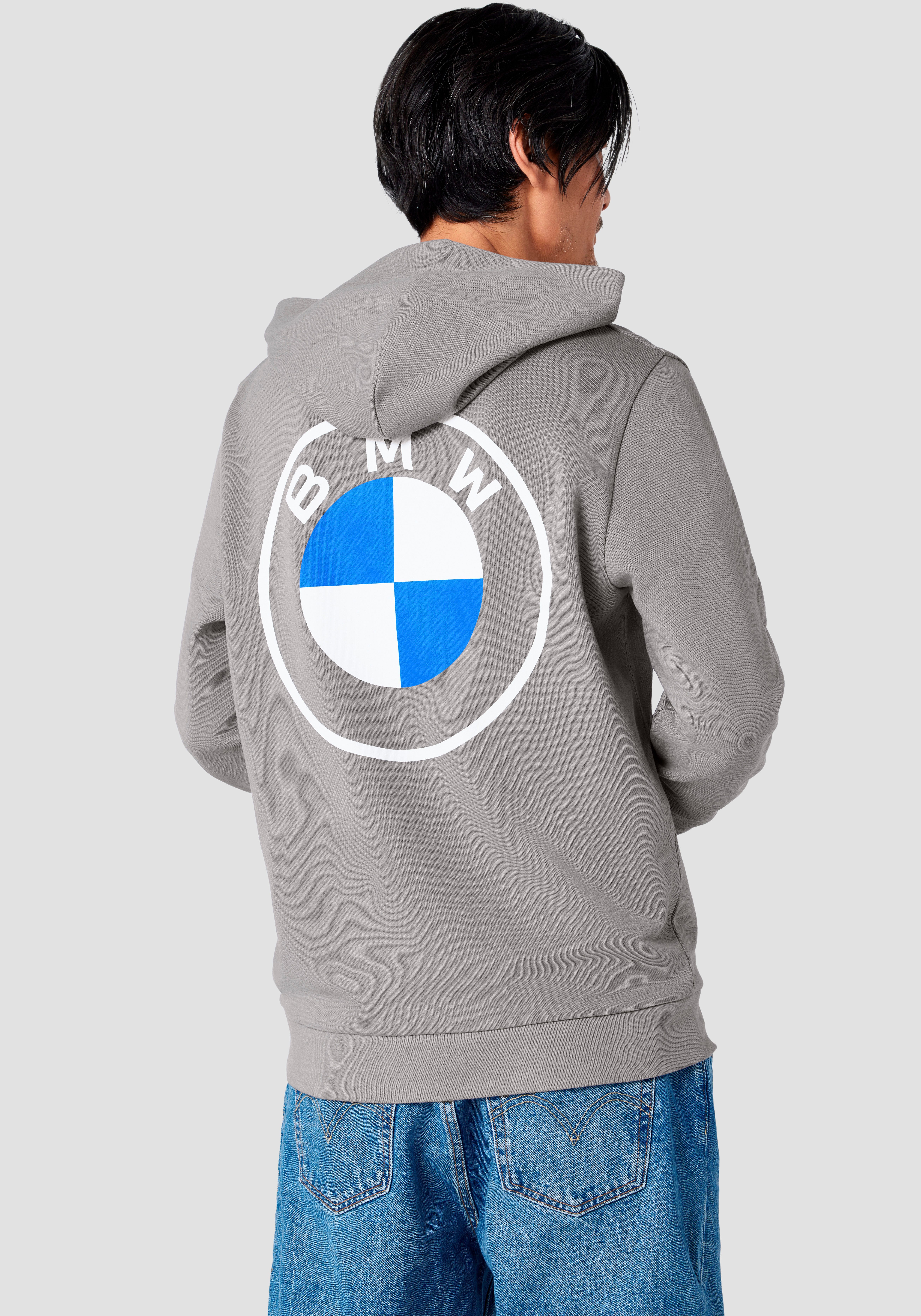 BMW Hoodie mit Logoprägung auf Brusthöhe