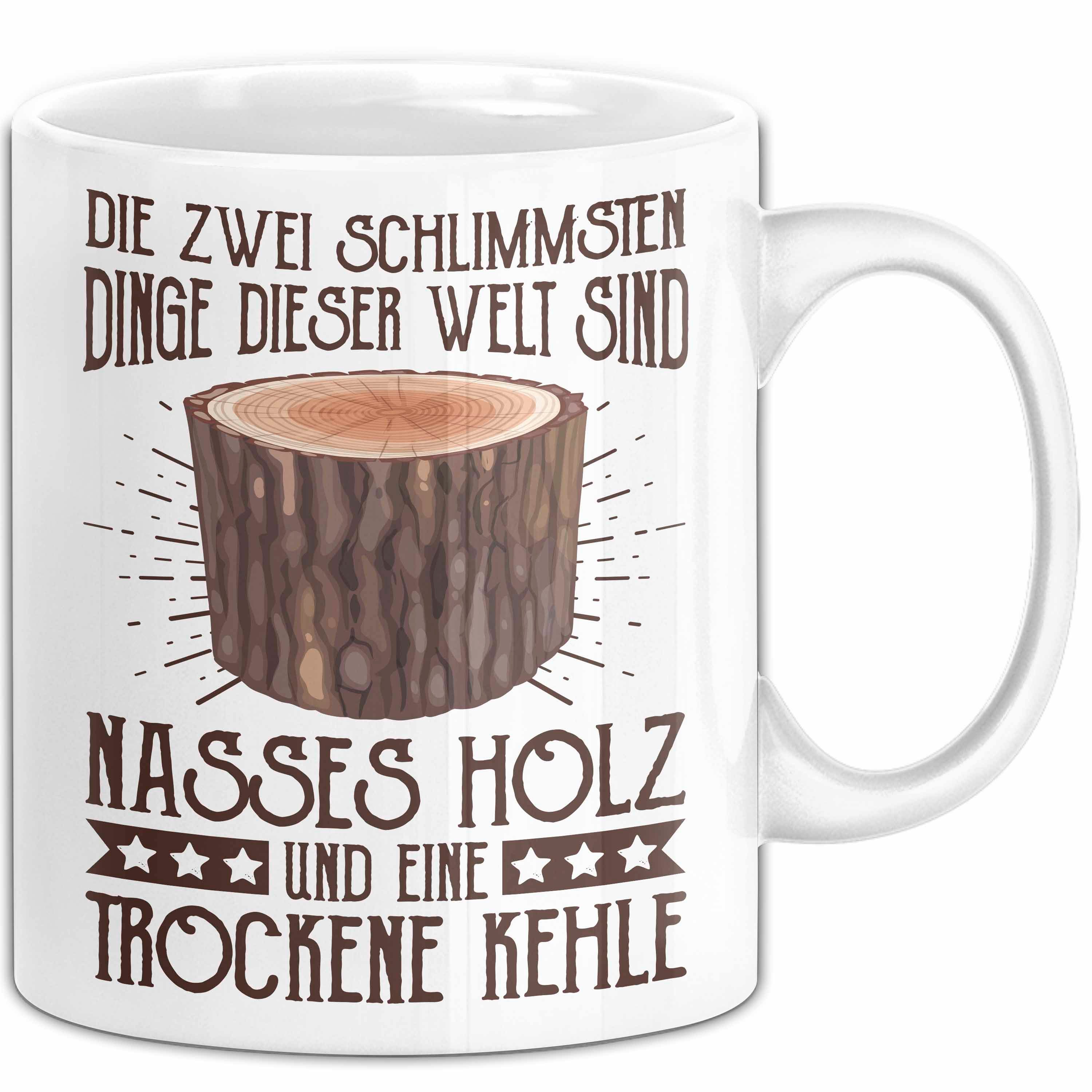 Trendation Tasse Holzarbeiter Tasse Geschenk Die 2 Schlimmesten Dinge Nasses