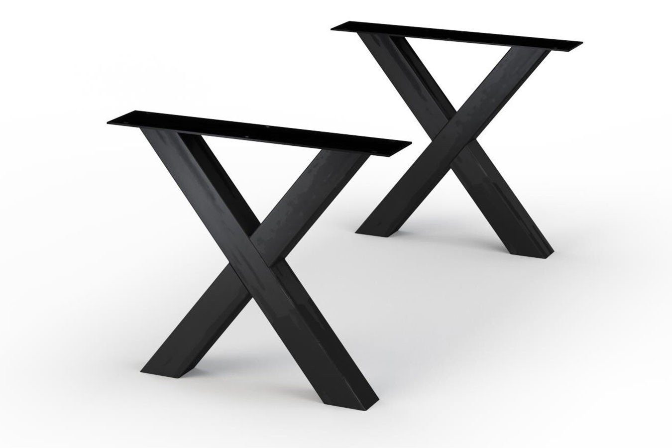 Tischbein daslagerhaus living Tischbein schwarz Set Sunderland X-Form