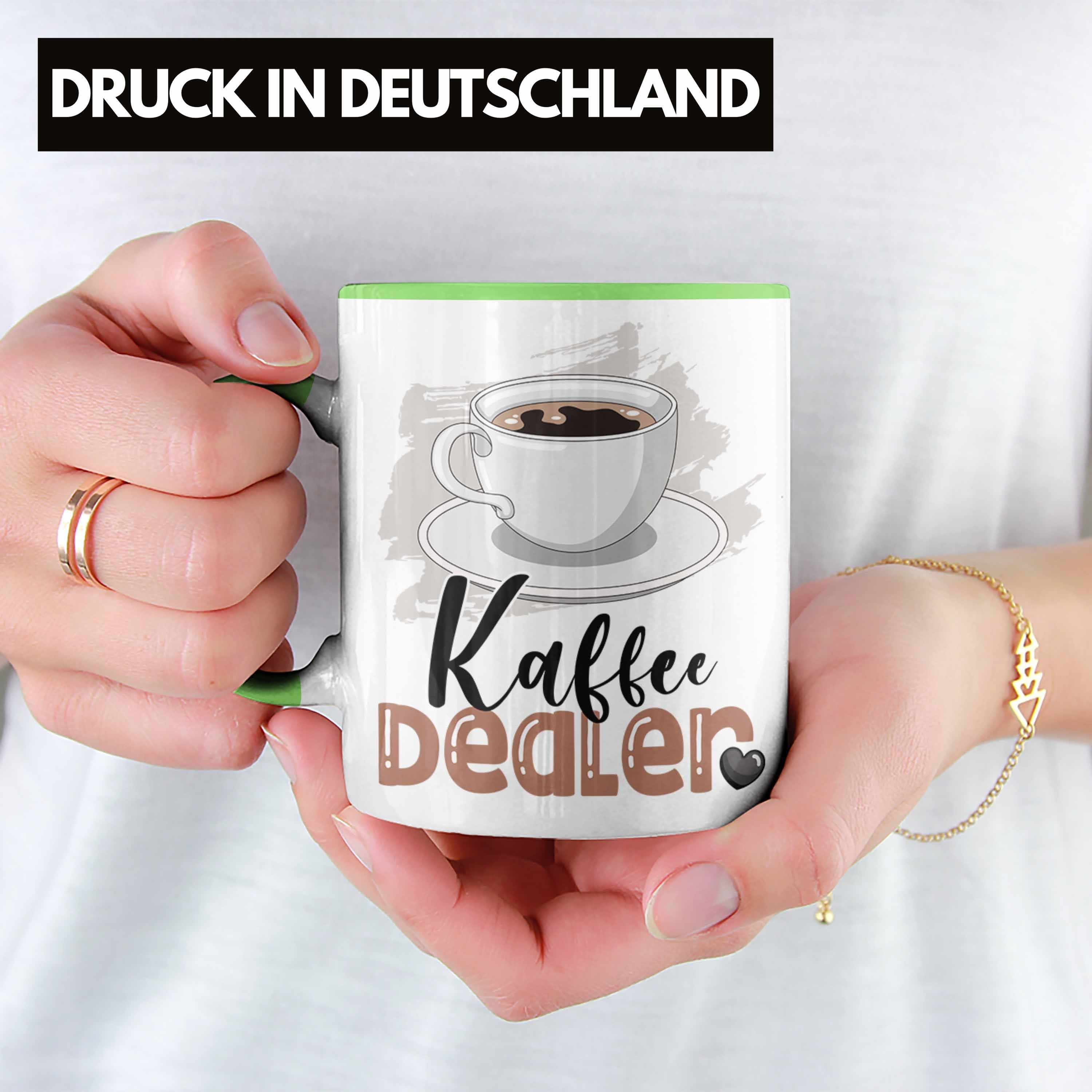 Grün Tasse Trendation für Geschenkide Tasse Barista Spruch Geburtstag Dealer Kaffee Geschenk