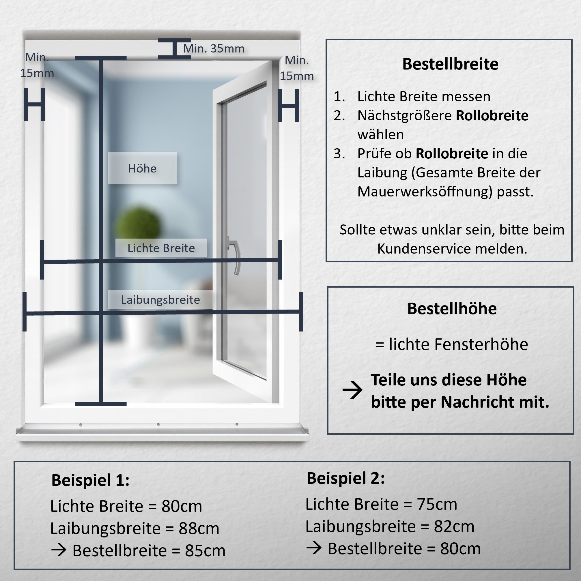 Insektenschutzrollo Premium Insektenschutzrollo zum Klemmen, CLIP & SHADE, Klemmmontage – Bild 2 von 5