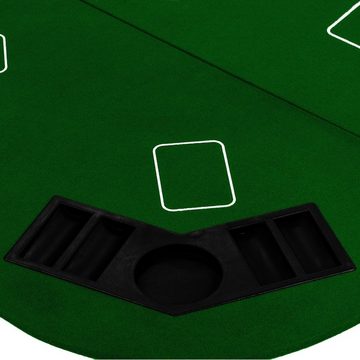 GAMES PLANET Spiel, Games Planet Faltbare Pokerauflage „Straight“, 2-8 Spieler, Maße 160x80 cm, MDF Platte, 8 Getränkehalter, 8 Chiptrays