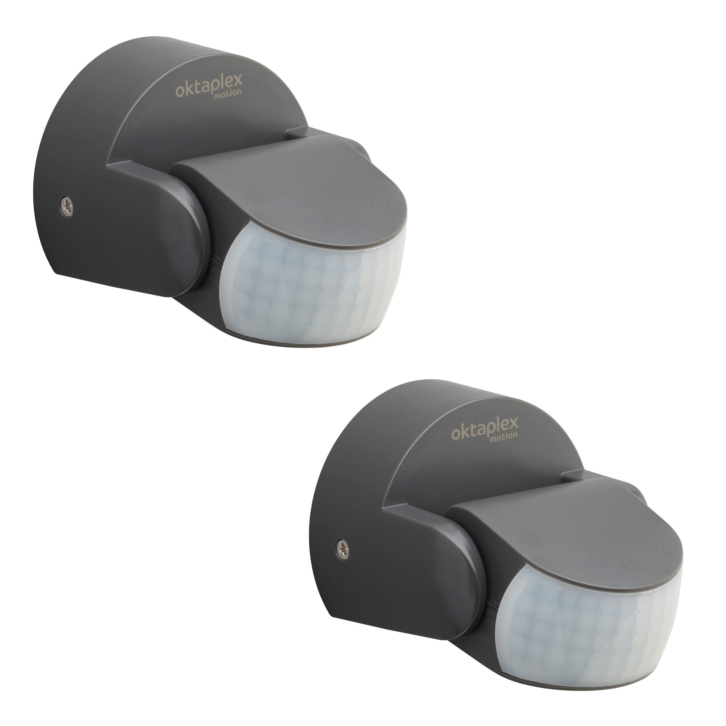 Oktaplex motion Bewegungsmelder Oktaplex 2er Set Bea Infrarot Bewegungsmelder für Innen + außen, (2-St), Infrarotsensor 230V schwenkbar Aufputz 12m Reichweite anthrazit