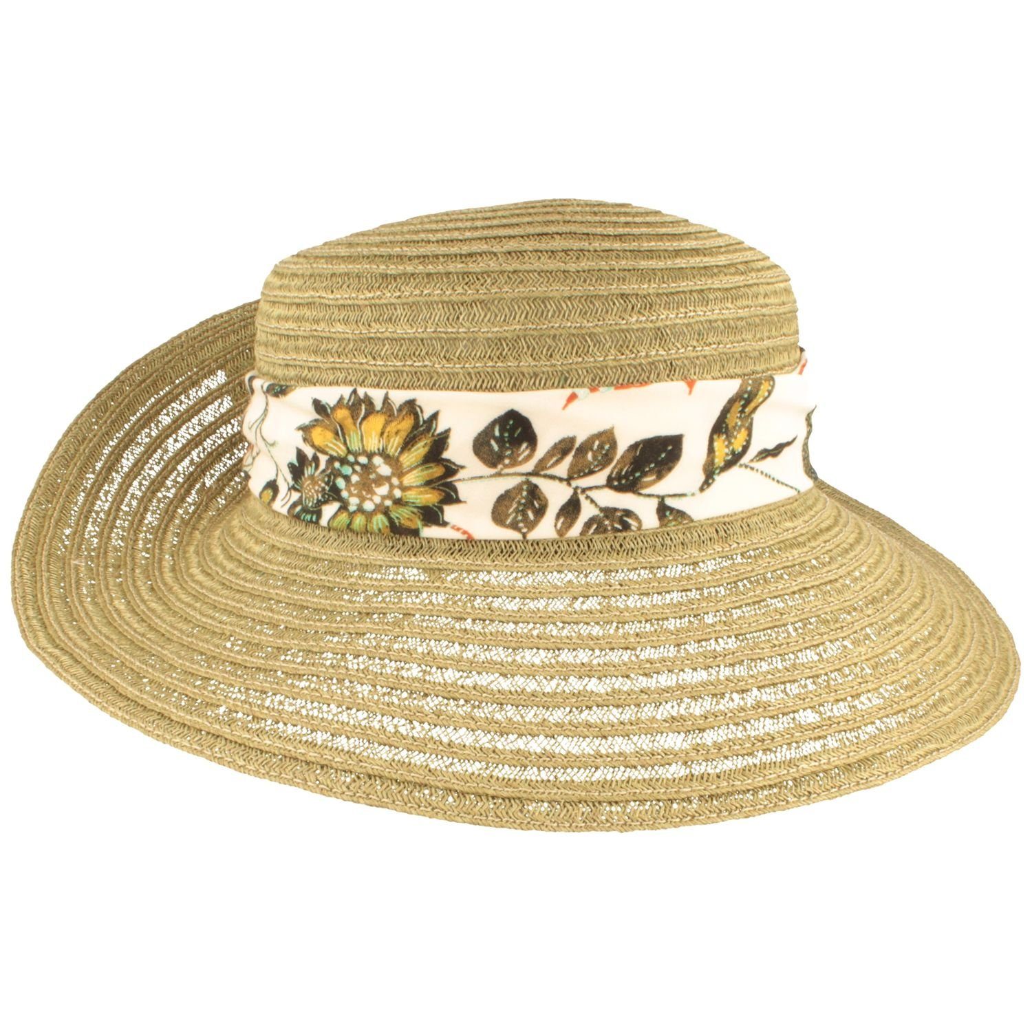 Mayser Strohhut Damen Hut wandelbar 5Formen/ mit Zauberschleife