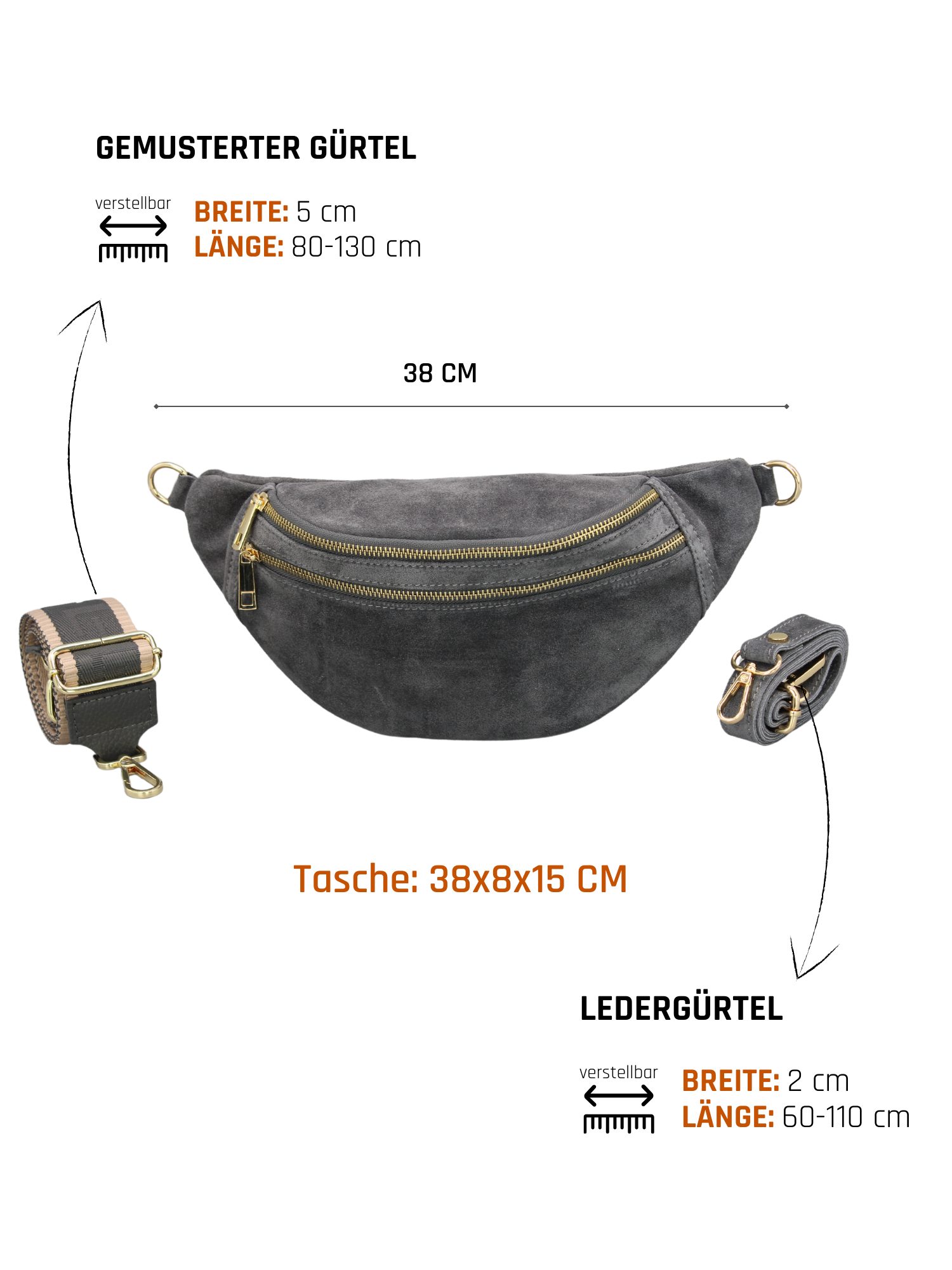 Adel Bags Gürteltasche CHLOÉ Suede Bauchtasche, Crossbody Tasche aus echtem günstig online kaufen