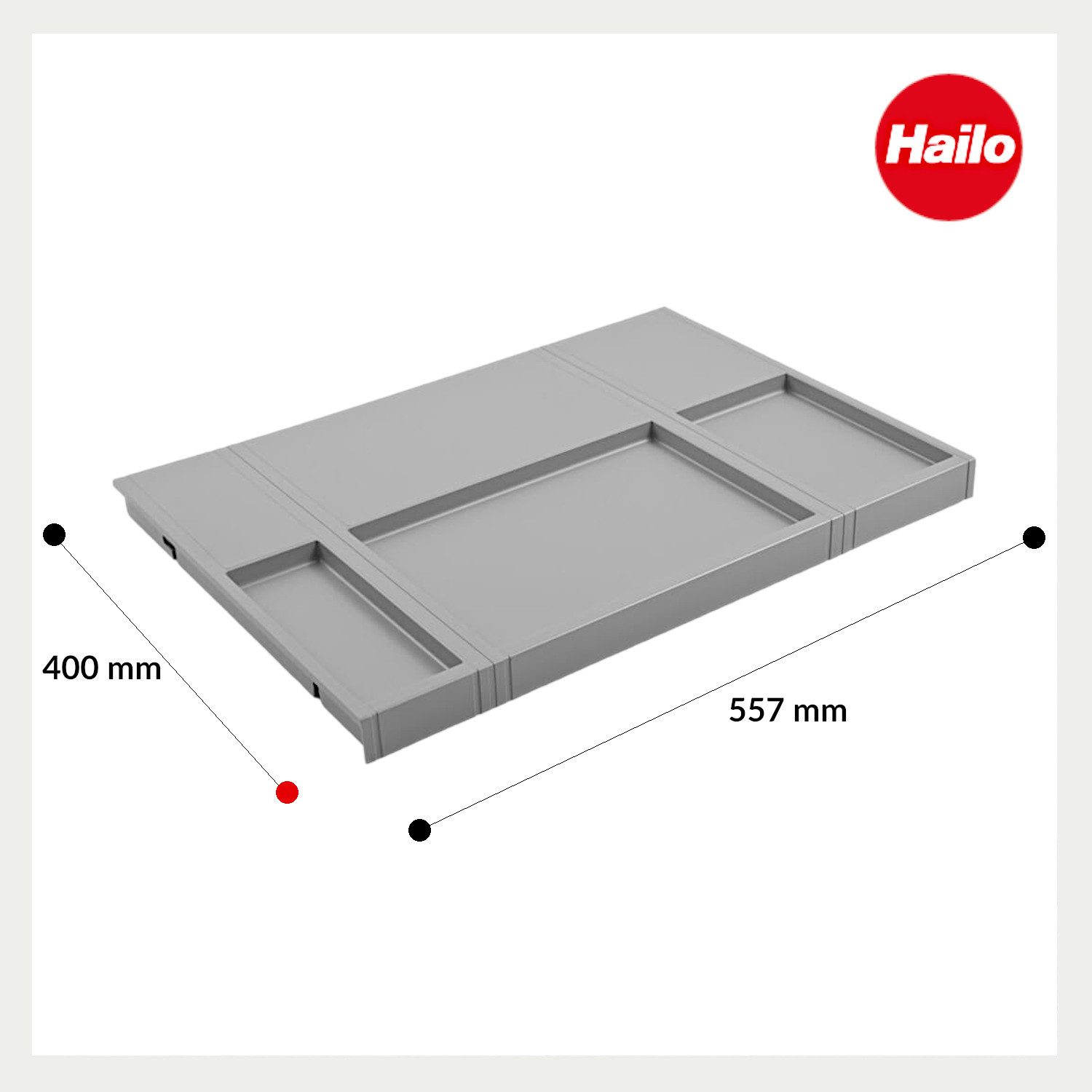 Hailo Einbaumülleimer Hailo Multideckel 1109749 Tablarboden 600 mit Unterteilung, Hailo Multideckel 1109749 Tablarboden 600 mit Unterteilung