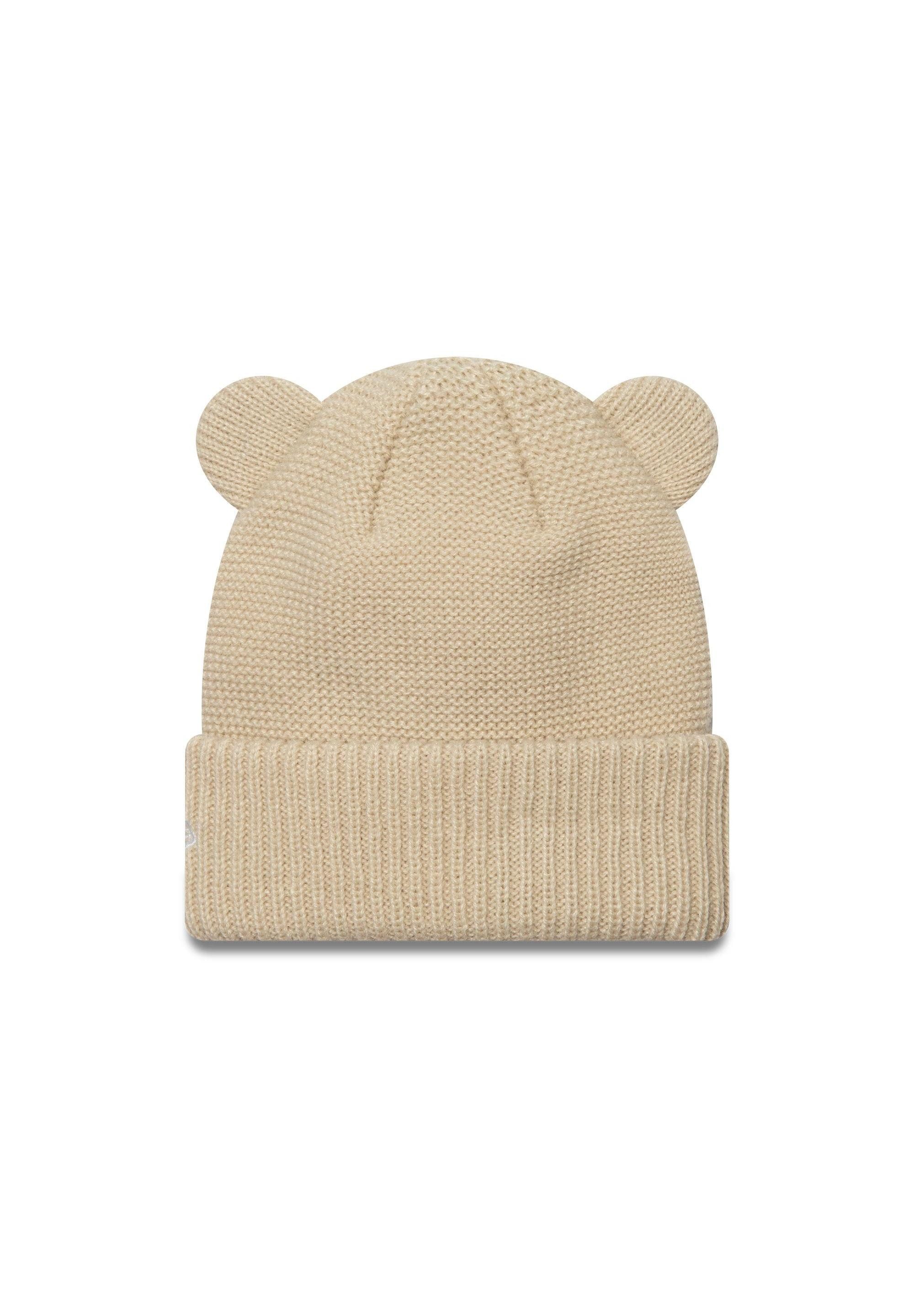 New Era Beanie Teddy Bear Ears Cuff Knit Beige Beanie-Mütze für Kleinkinder New Era (1-St)