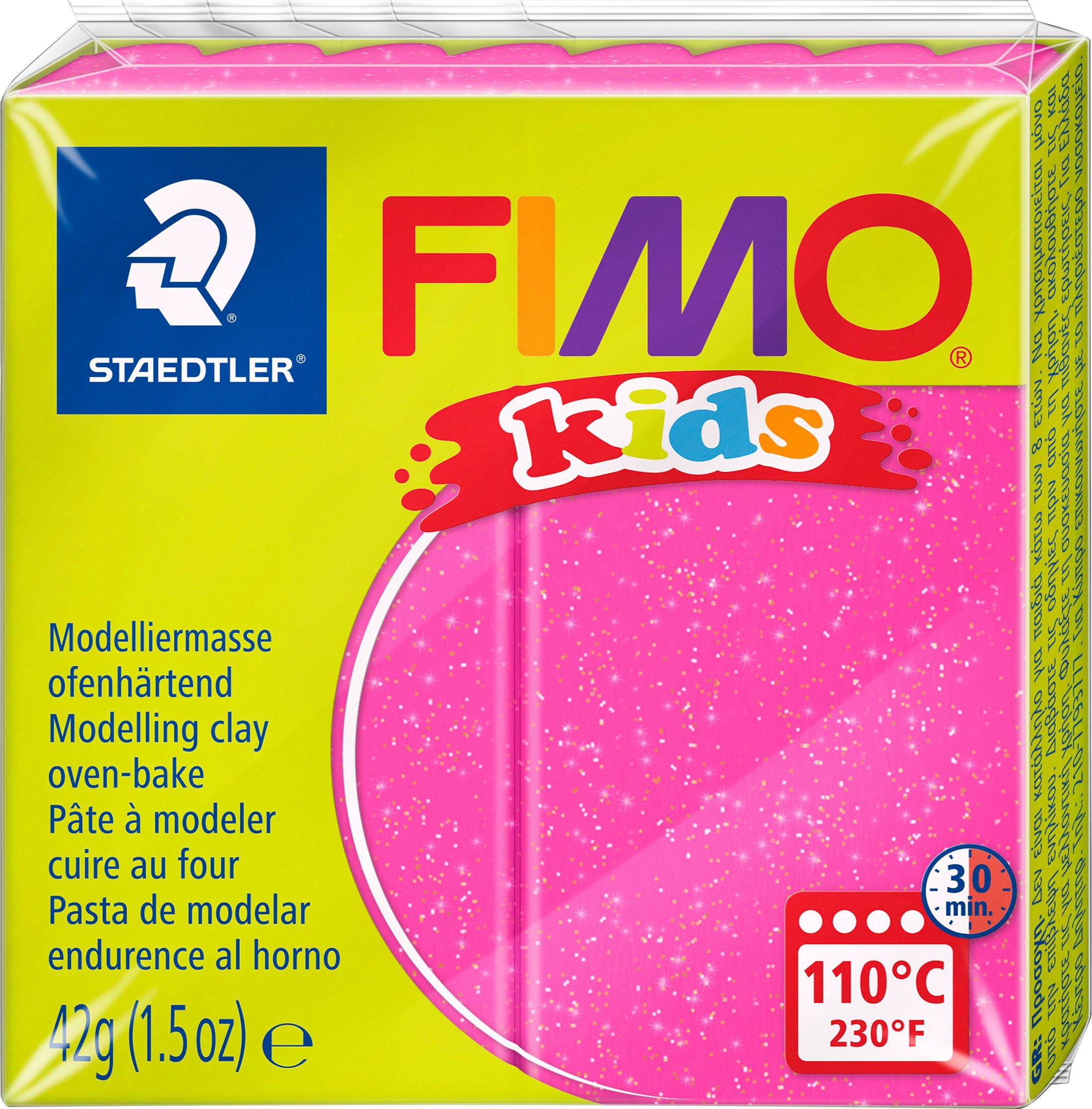 Modelliermasse g kids, Glitter-Pink FIMO 42