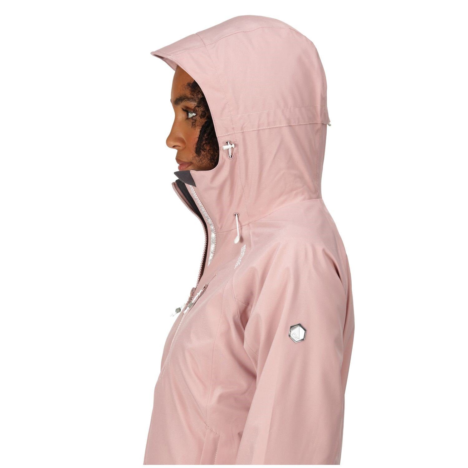 Regatta 10.000mm Birchdale mit Rosé Kapuze Damen Softshelljacke Wassersäule