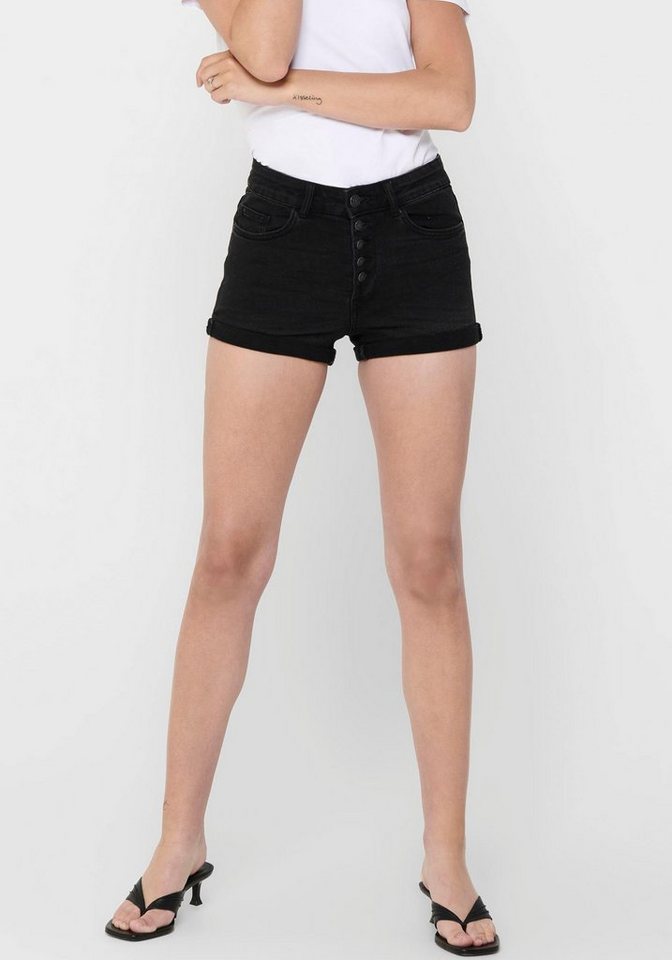 ONLY Jeansshorts ONLHUSH HW BUTTON SHORTS DNM PIM, Aus elastischer  Baumwollmischung mit Stretch-Anteil für eine optimale Passform