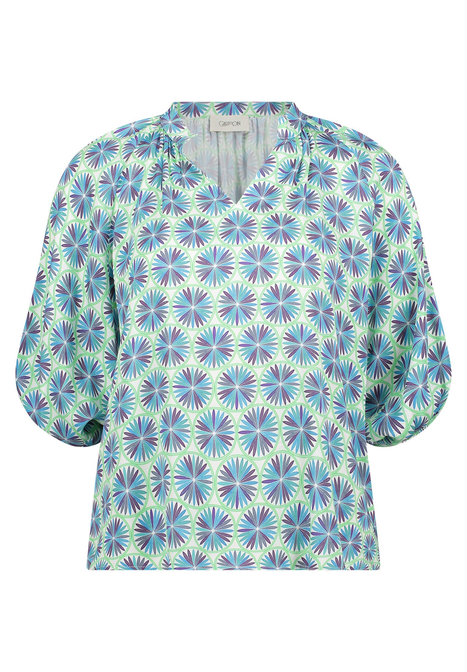 Cartoon Kurzarmbluse Casual-Bluse