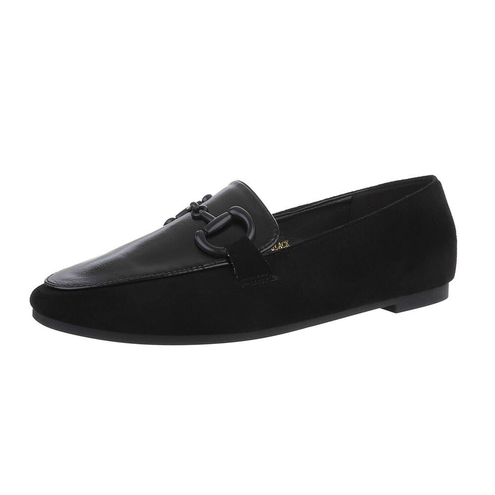Ital-Design Damen Mokassins Freizeit Slipper (86188150) Blockabsatz Mokassi günstig online kaufen