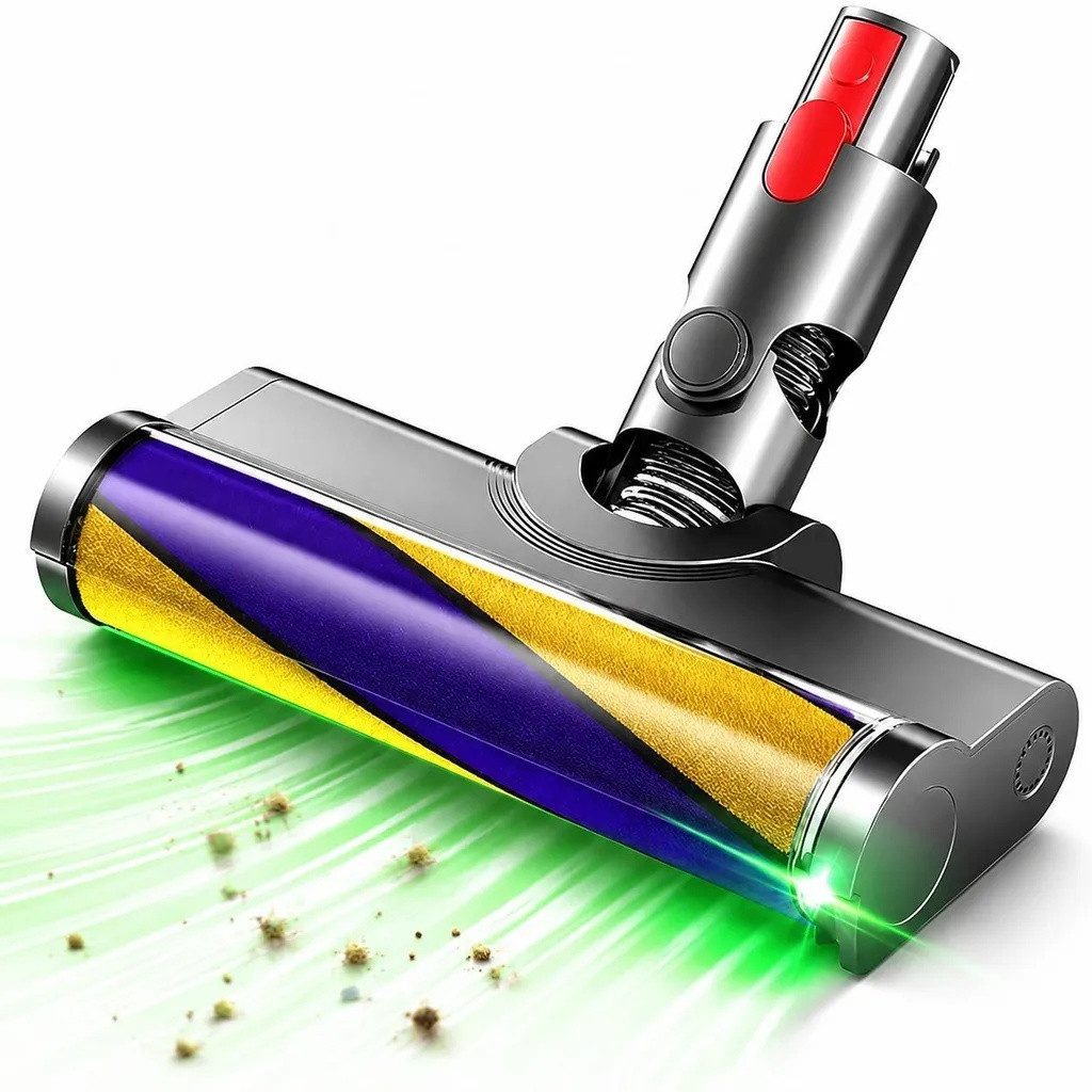 ANTCOOL Staubsaugerdüsen-Set Elektrobürste für Dyson V7 V8 V10 V11 V15, Laser-LED, Hartboden