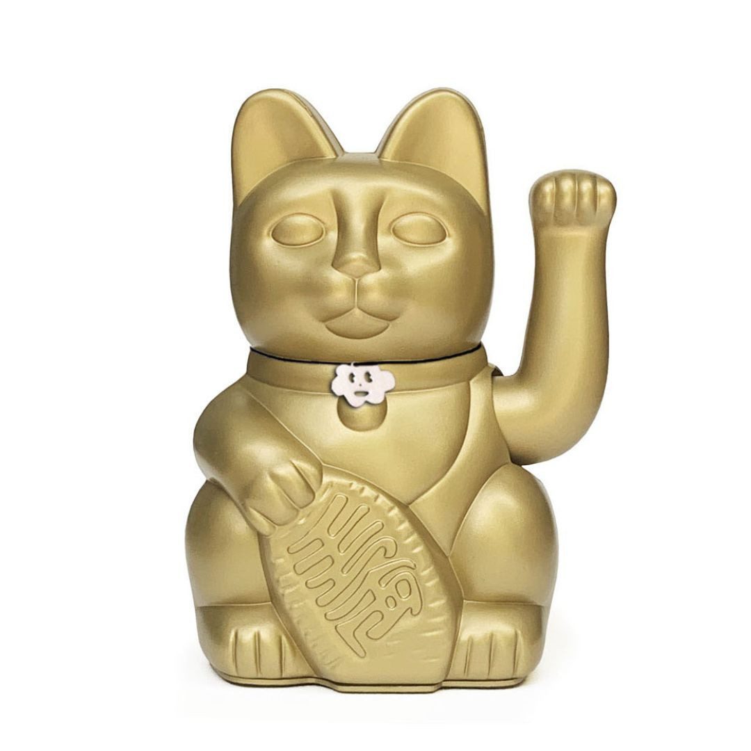 suebidou Dekofigur Luckycat Chinesische Glückskatze Winkekatze versch.Farben, nachhaltig, kreativ, bewegt ihren kleinen Arm, ist handbemalt
