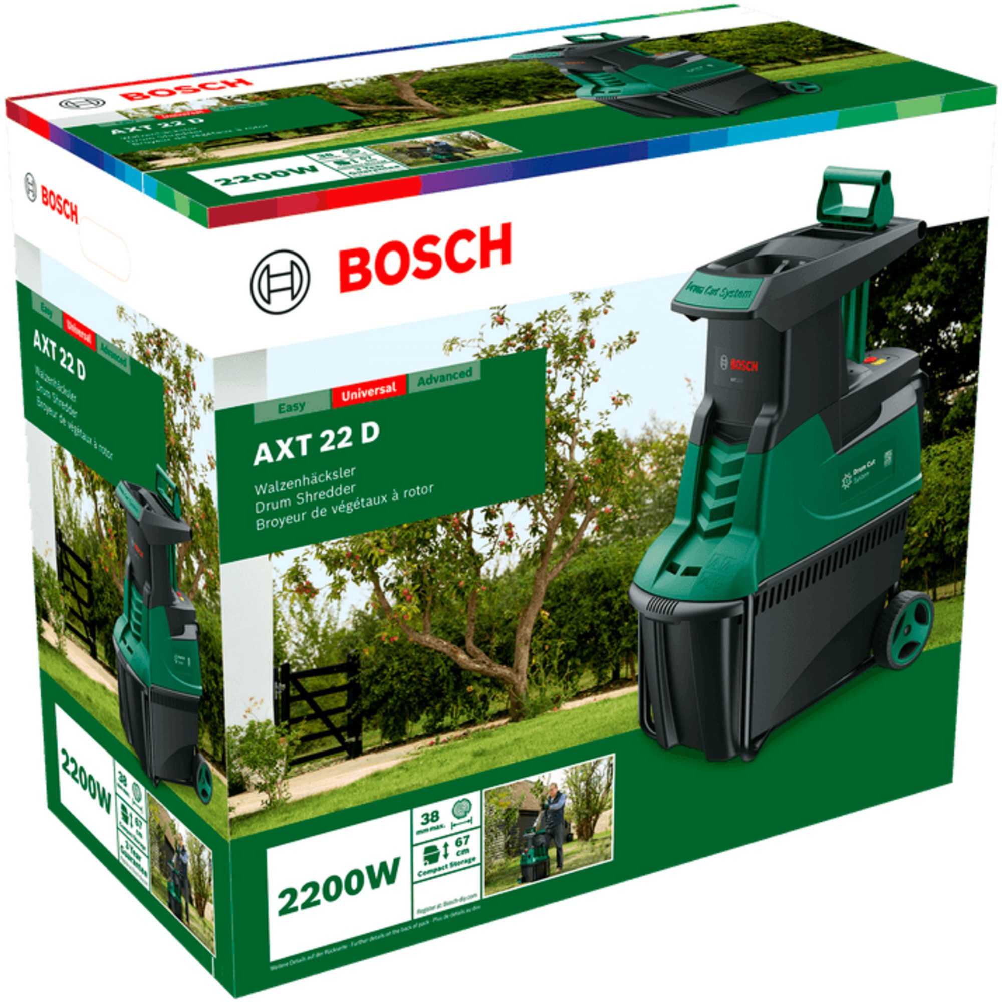 Bosch Professional Häcksler Bosch Heimwerken & Garten Leisehäcksler AXT 22 D – Bild 4 von 4