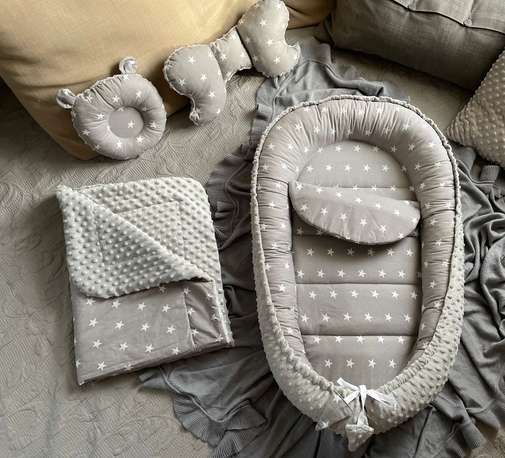 Loolay Bettnestchen MINKY/ Baumwolle BABYNEST Babykokon Geschenk Babyaussta günstig online kaufen