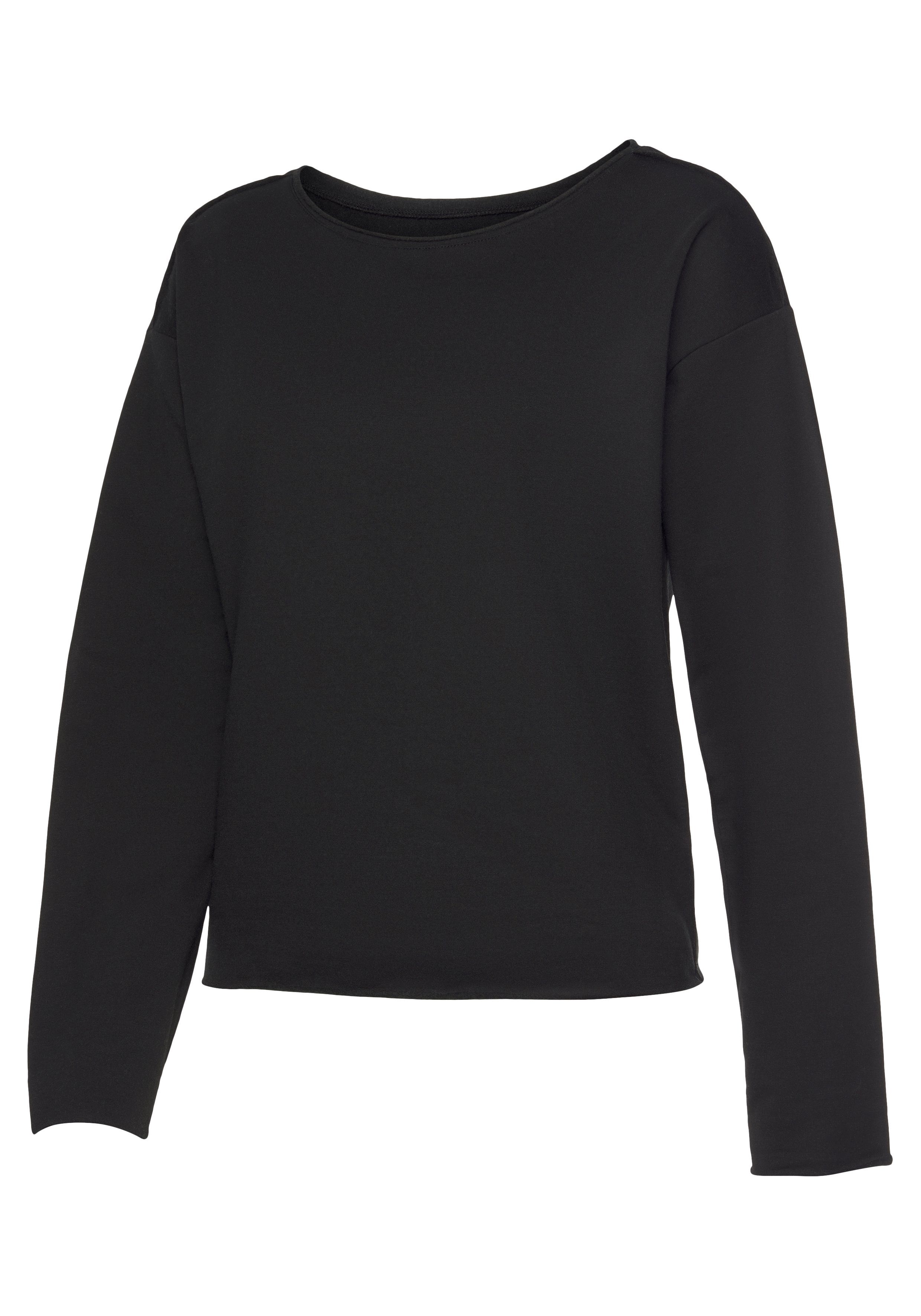 LASCANA Sweatshirt Langarmshirt in locker sitzendem Schnitt, Loungewear