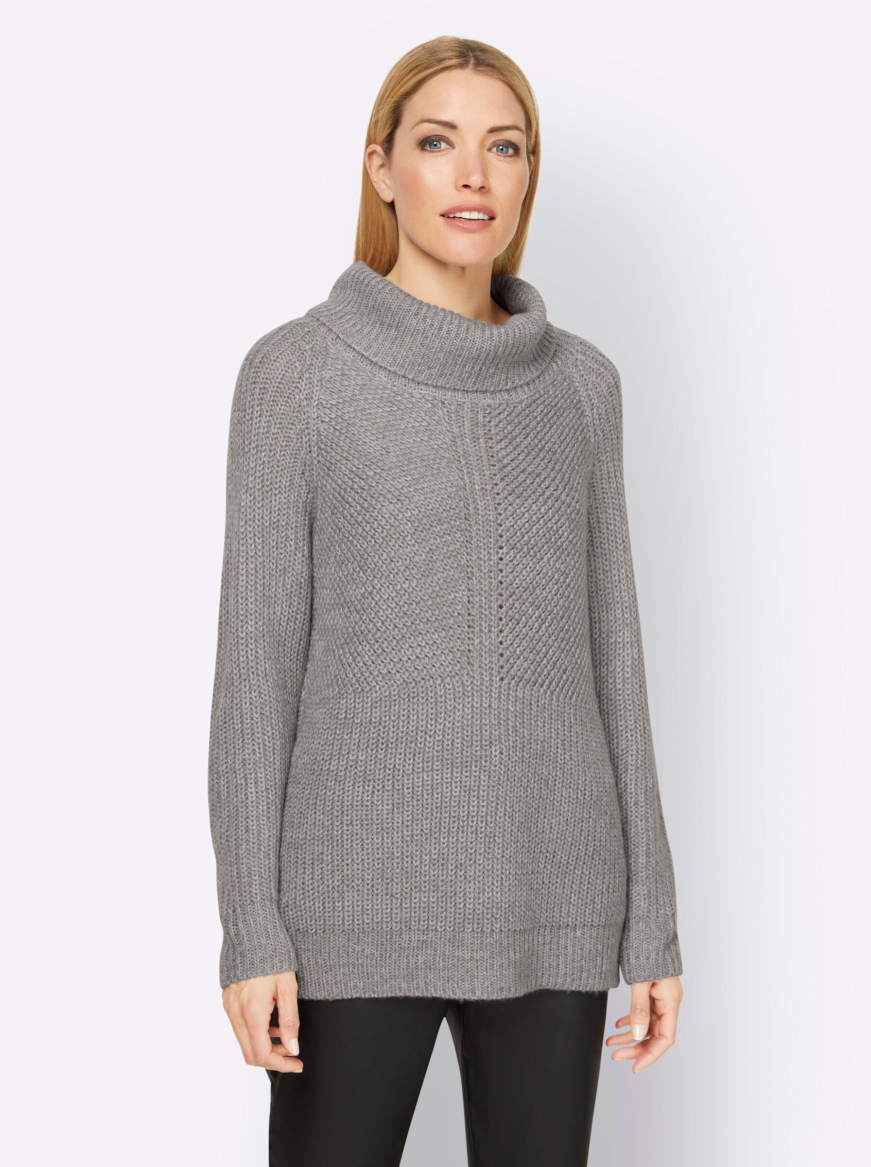 heine Strickpullover grau-meliert