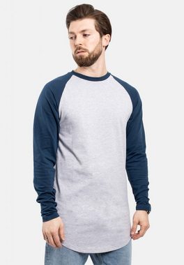 Blackskies T-Shirt Baseball Longshirt T-Shirt Ashgrau-Petrol Medium