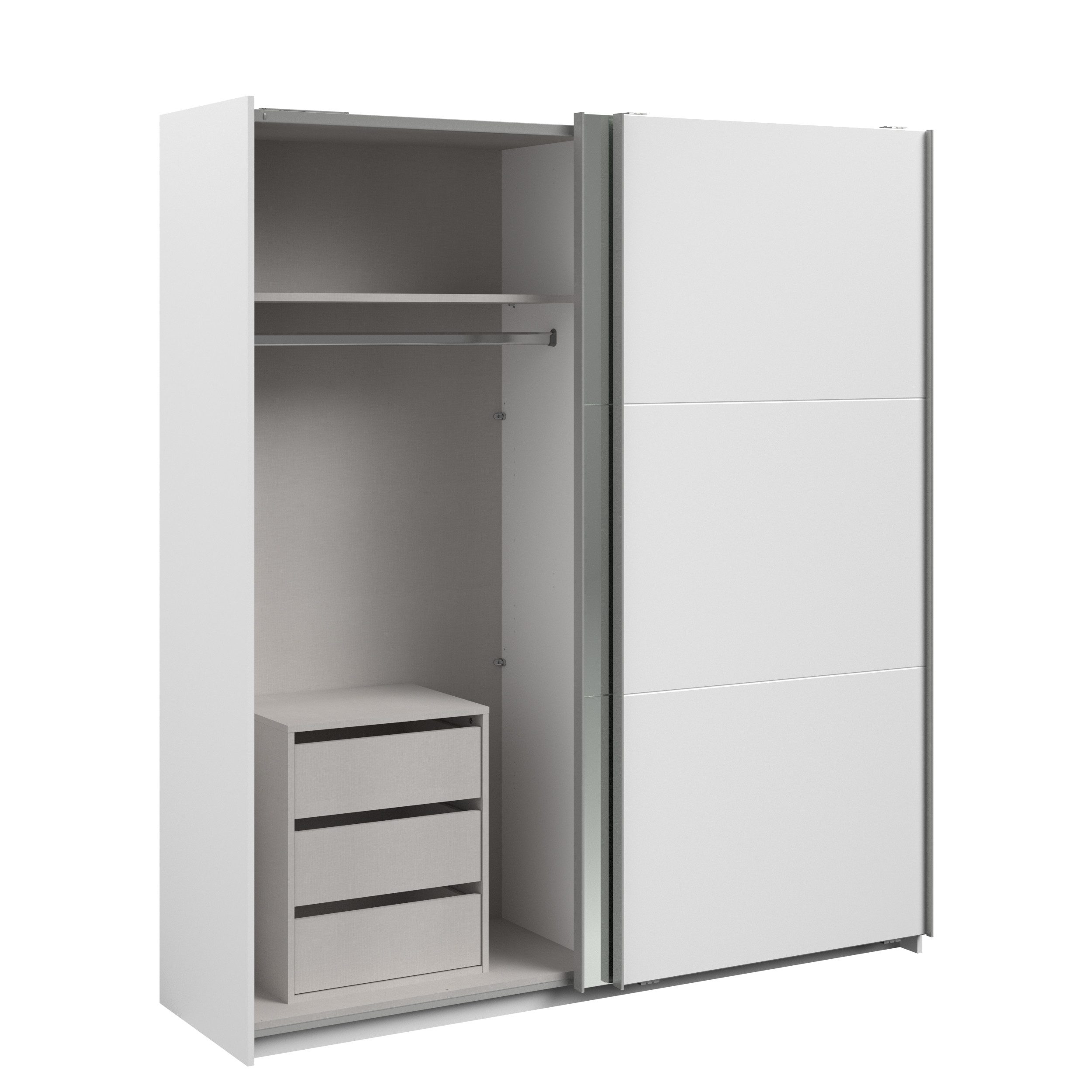 möbel-direkt.de Kleiderschrank Swing 14 in Weiß (Spar-Set, 1-St., Kleiderschrank) Hochwertige Verarbeitung
